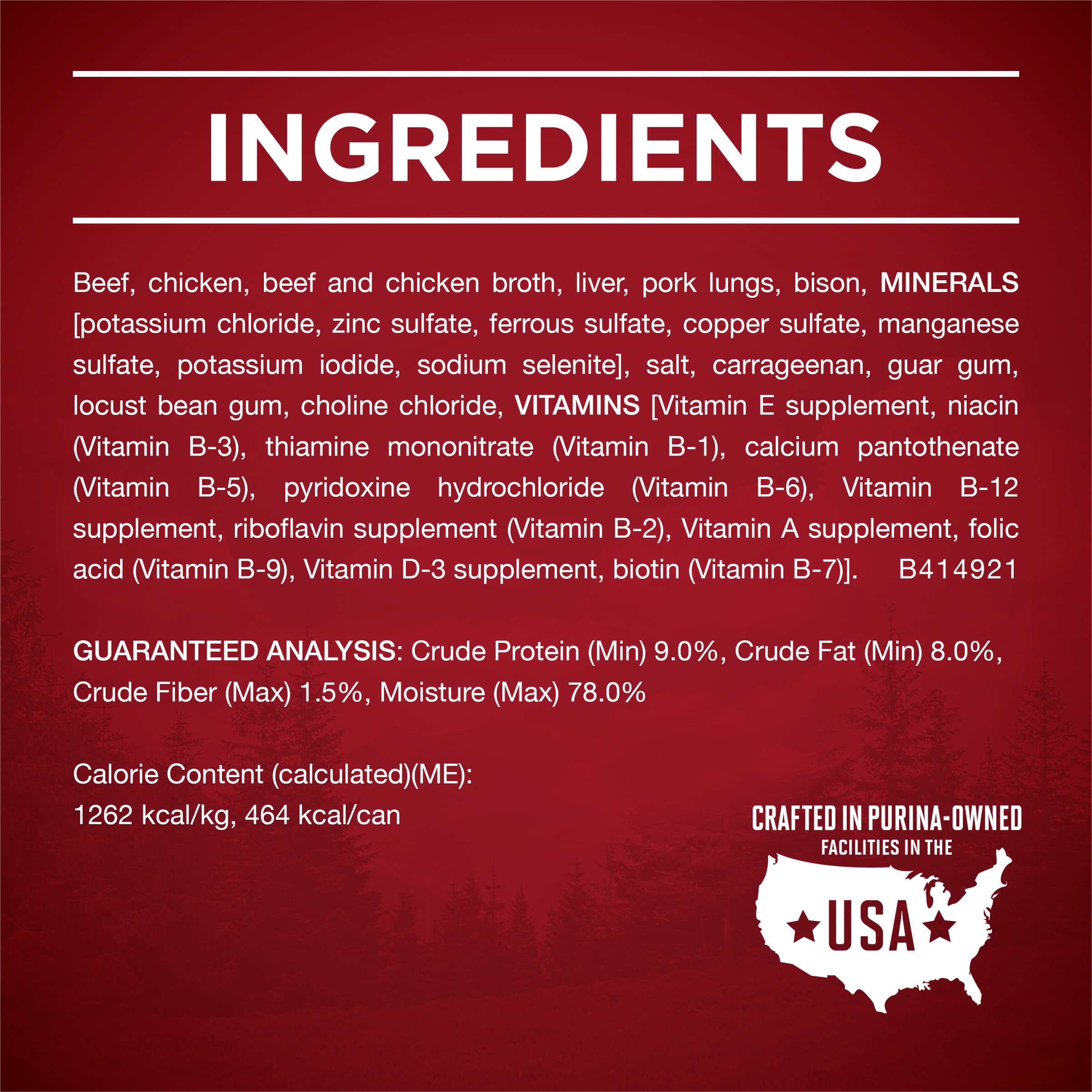 Purina ONE Wet Dog Food True Instinct Classic Ground Grain-Free Formula With Real Beef and Bison High Protein Dog Food - (Pack o