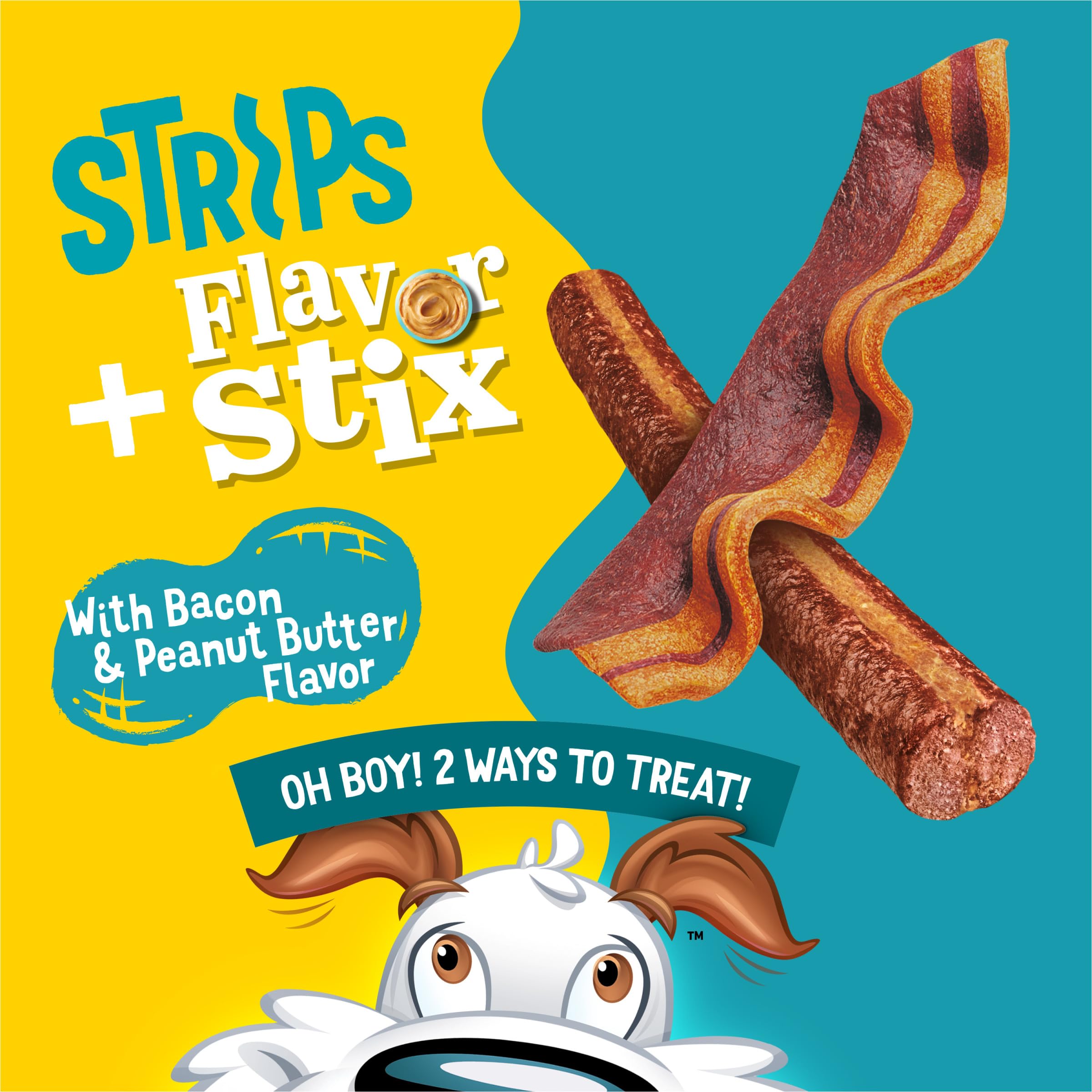 Purina Beggin Flavor Stix & Strips with Bacon & Peanut Butter Dog Treats - 25 oz. Pouch