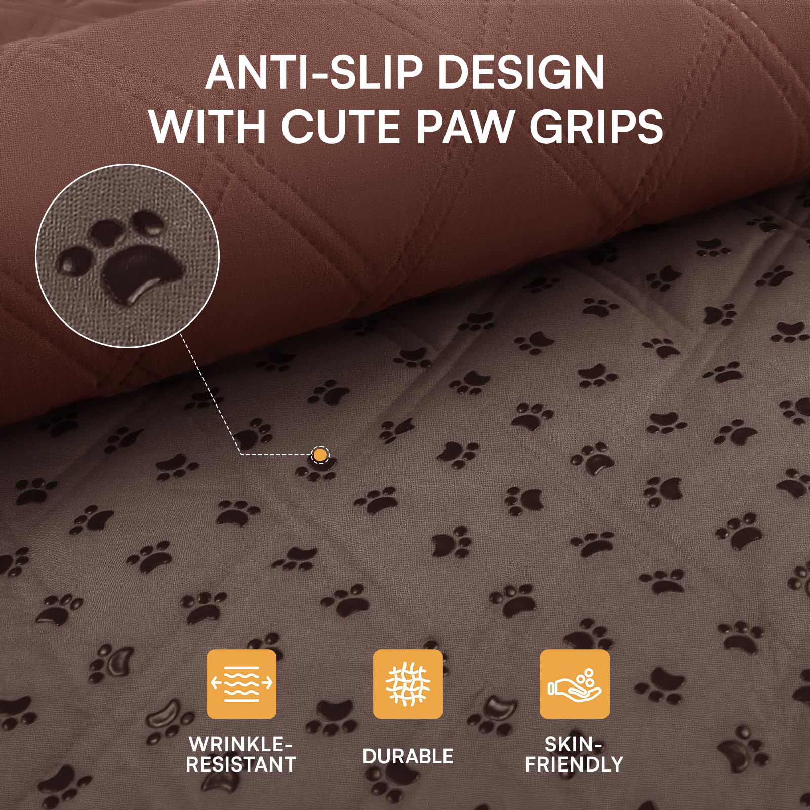 Luciphia 100% Waterproof Couch Cover Blanket for Dogs Anti-Slip Pet Couch Protector Sofa Mat Puppy Cat Blanket with Non-Slip Bot