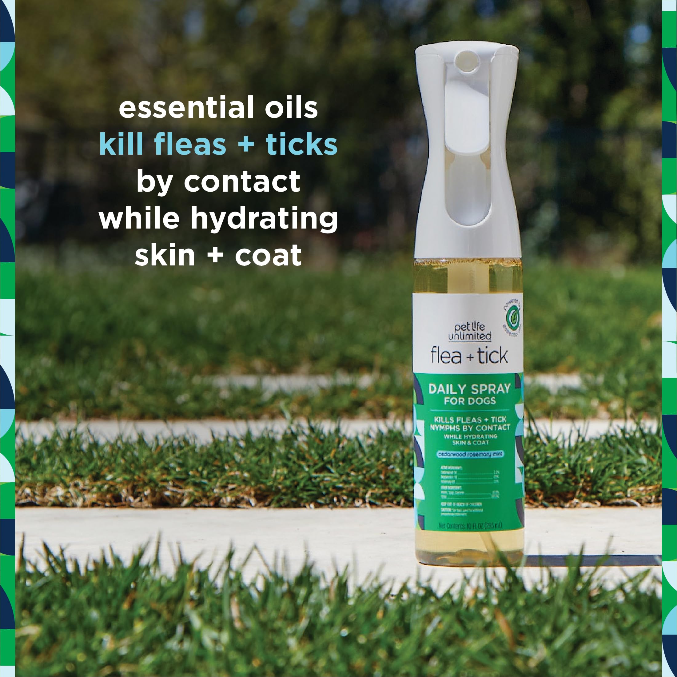 Pet Life Unlimited Plant-Powered Flea and Tick Spray for Dogs, Daily Flea Spray for Dogs - Plant-Powered Flea and Tick Preventio