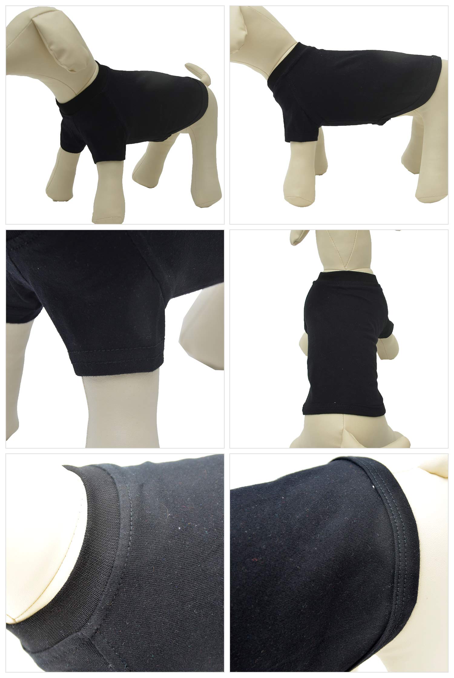 Lovelonglong 2019 Pet Clothing Dog Costumes Basic Blank T-Shirt Tee Shirts For Small Dogs Black L