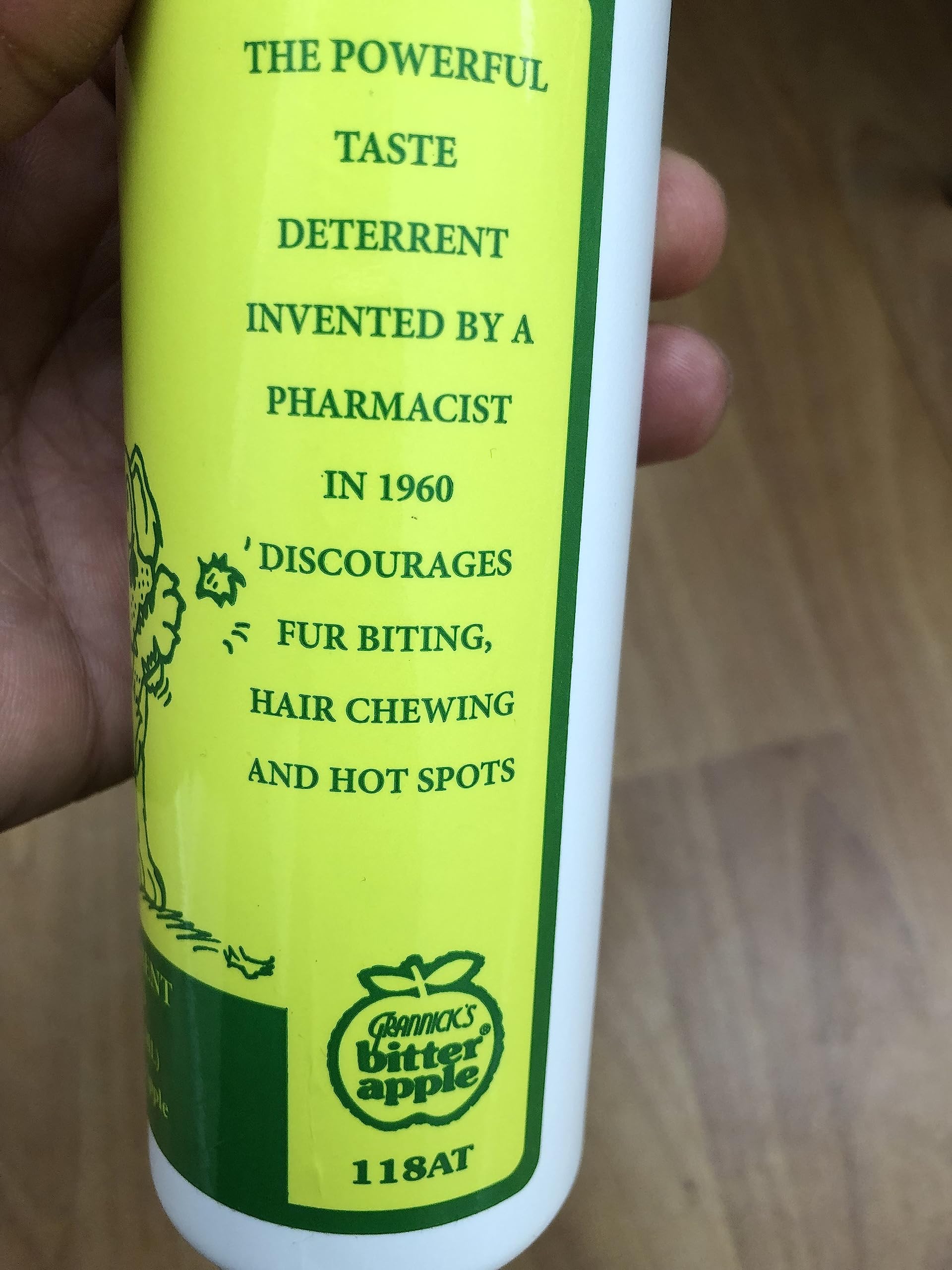 Grannick'S Bitter Apple Liquid 1, 8 Oz Chewing Deterrent Spray, Anti Chew Behavior Training Aid For Dogs And Cats; Stops Destructive Chewing Licking Of Bandages, Paws, Shoes, Fur, Doors And Furniture