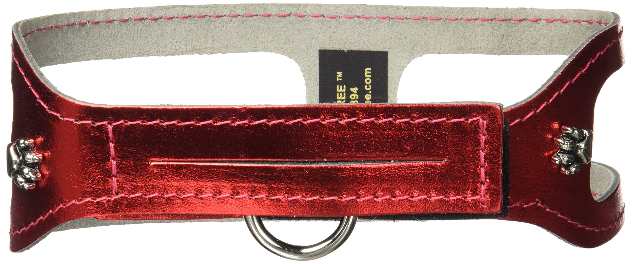 Chokefree Pet Shoulder Collar, 16', Metallic Red