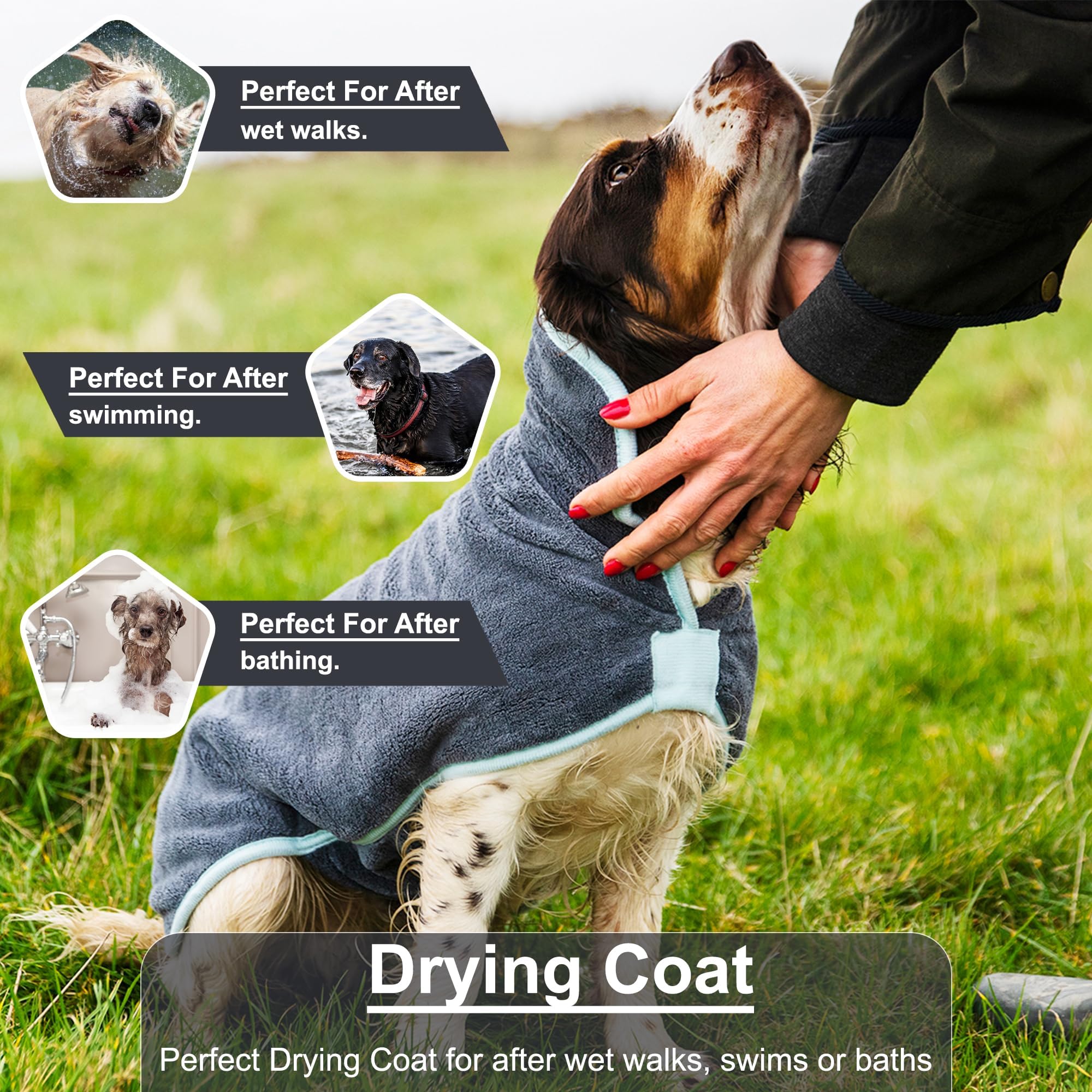 Henry Wag Microfibre Dog Drying Coat 45Cm