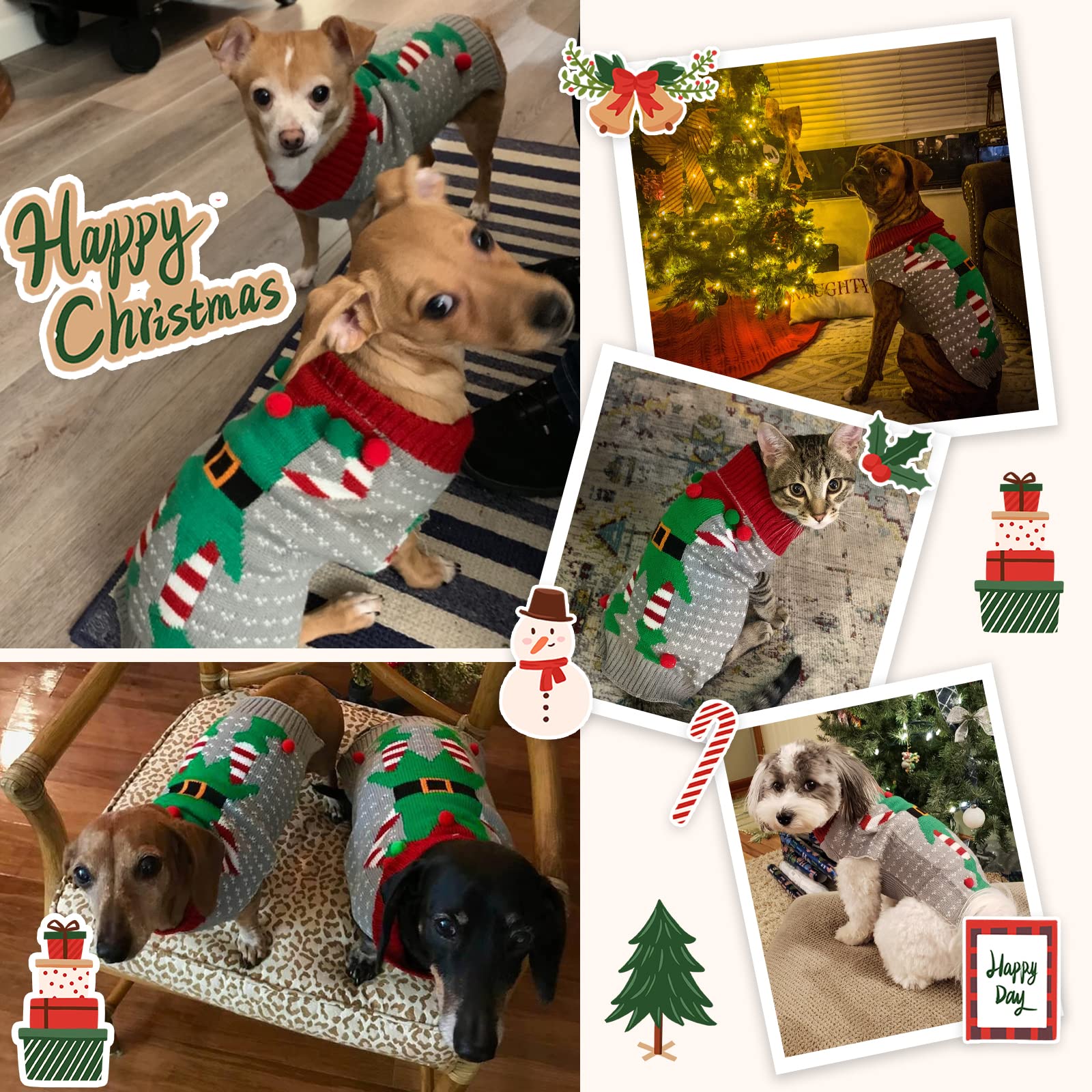 Doggyzstyle Dog Cat Ugly Christmas Sweater Boy Girl Xmas Pet Clothes Holiday Puppy Costume New Year Gifts For Small Medium Large