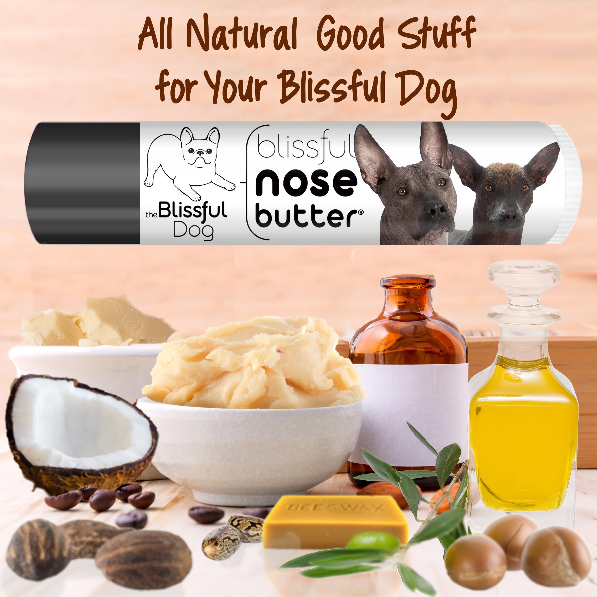 The Blissful Dog Xoloitzcuintli Nose Butter, Versatile Dog Nose Balm for Dry Nose, Handcrafted Nose Moisturizer, Easy-to-Apply D