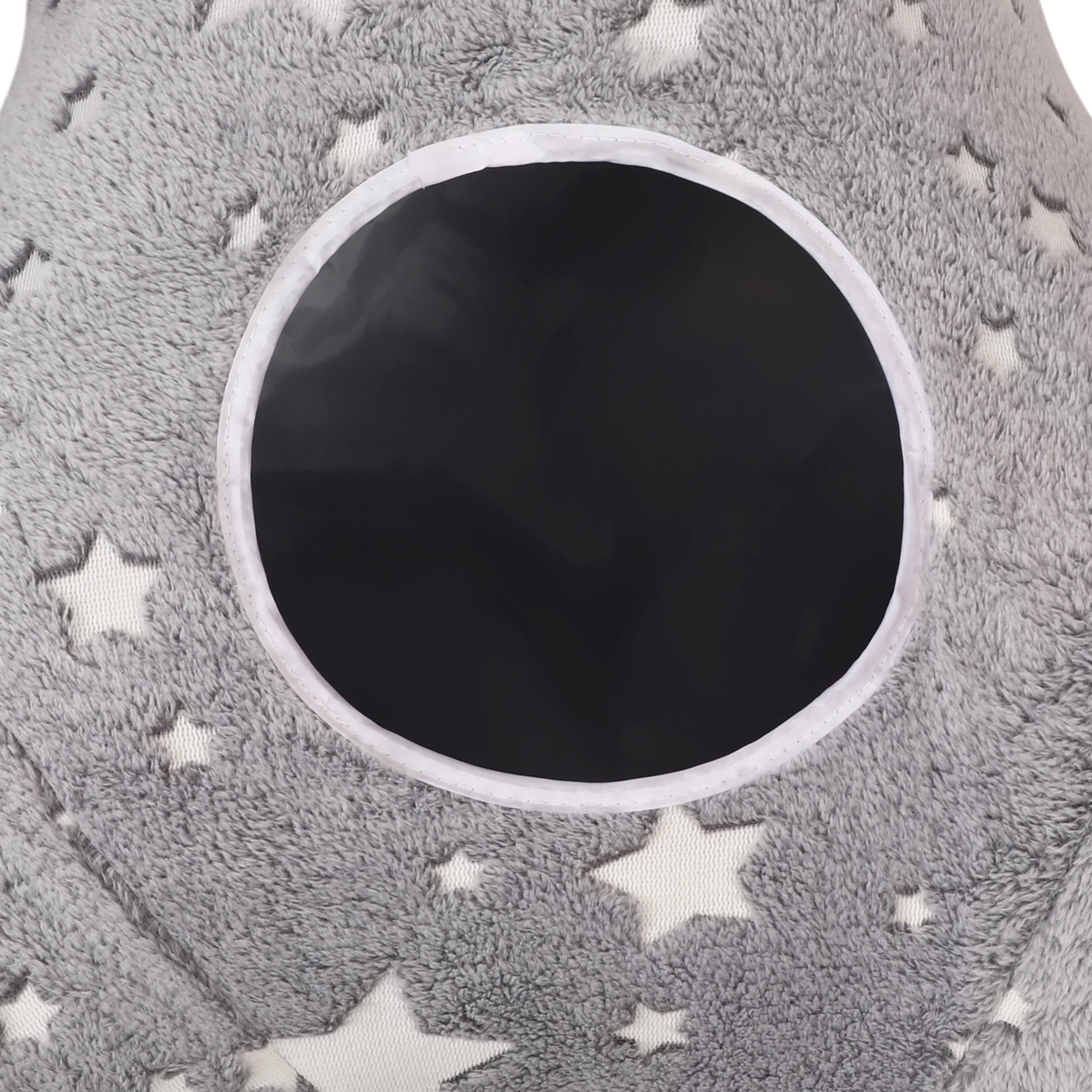 Tempcore Cat Tunnel Toy - 3-Way Collapsible, Luminous Polyester, Grey for Indoor Cats, Kittens, and Rabbits