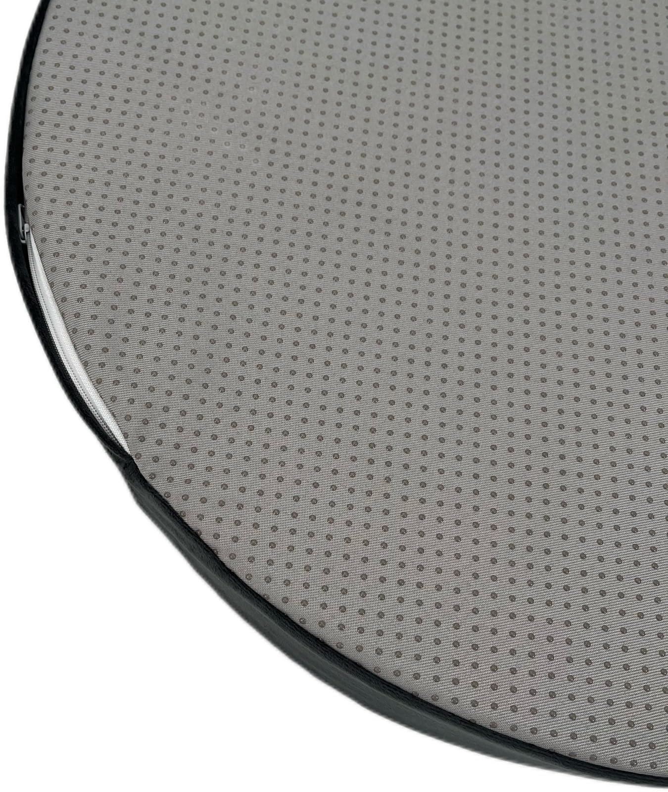 Eechicspace Waterproof Round Dog Bed Grey Velvet Orthopedic Egg Crate Foam Pad 30 Inch