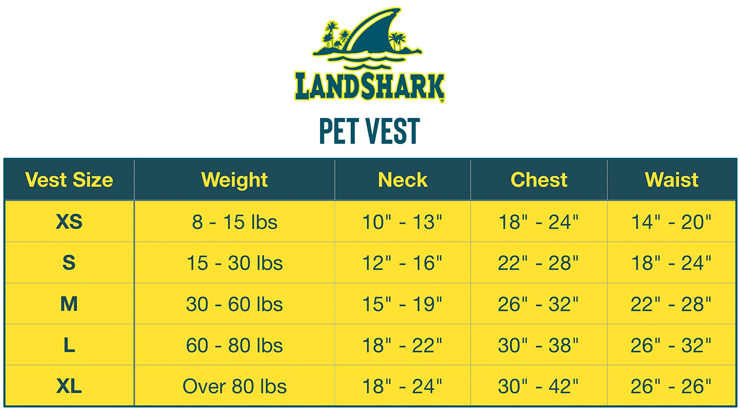 Landshark Pet Life Jacket, X-Large