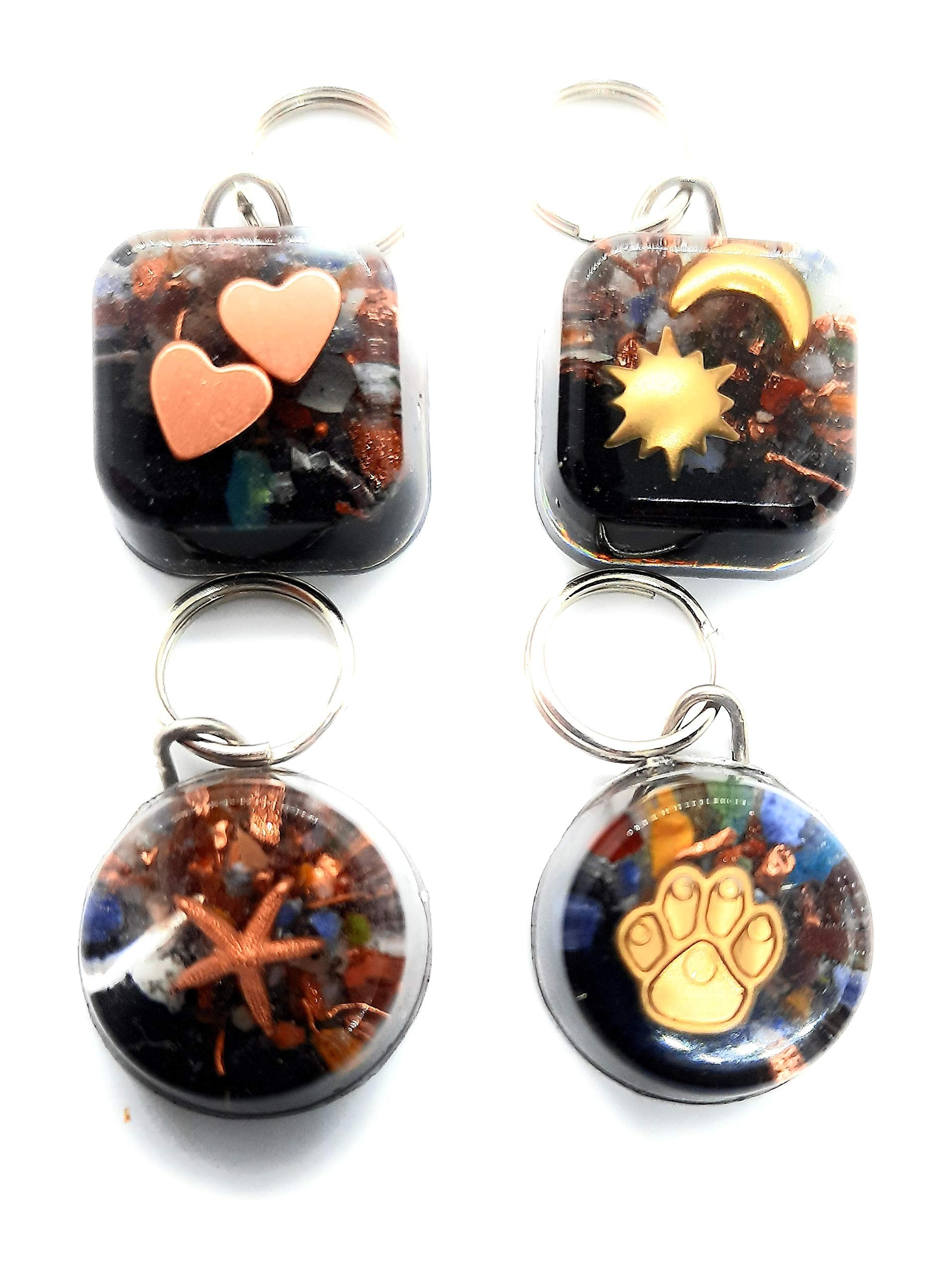 calming Dog charms EMF 5g Protection under 30 pounds Paw Print chakra crystals(D0102HXUE8T)