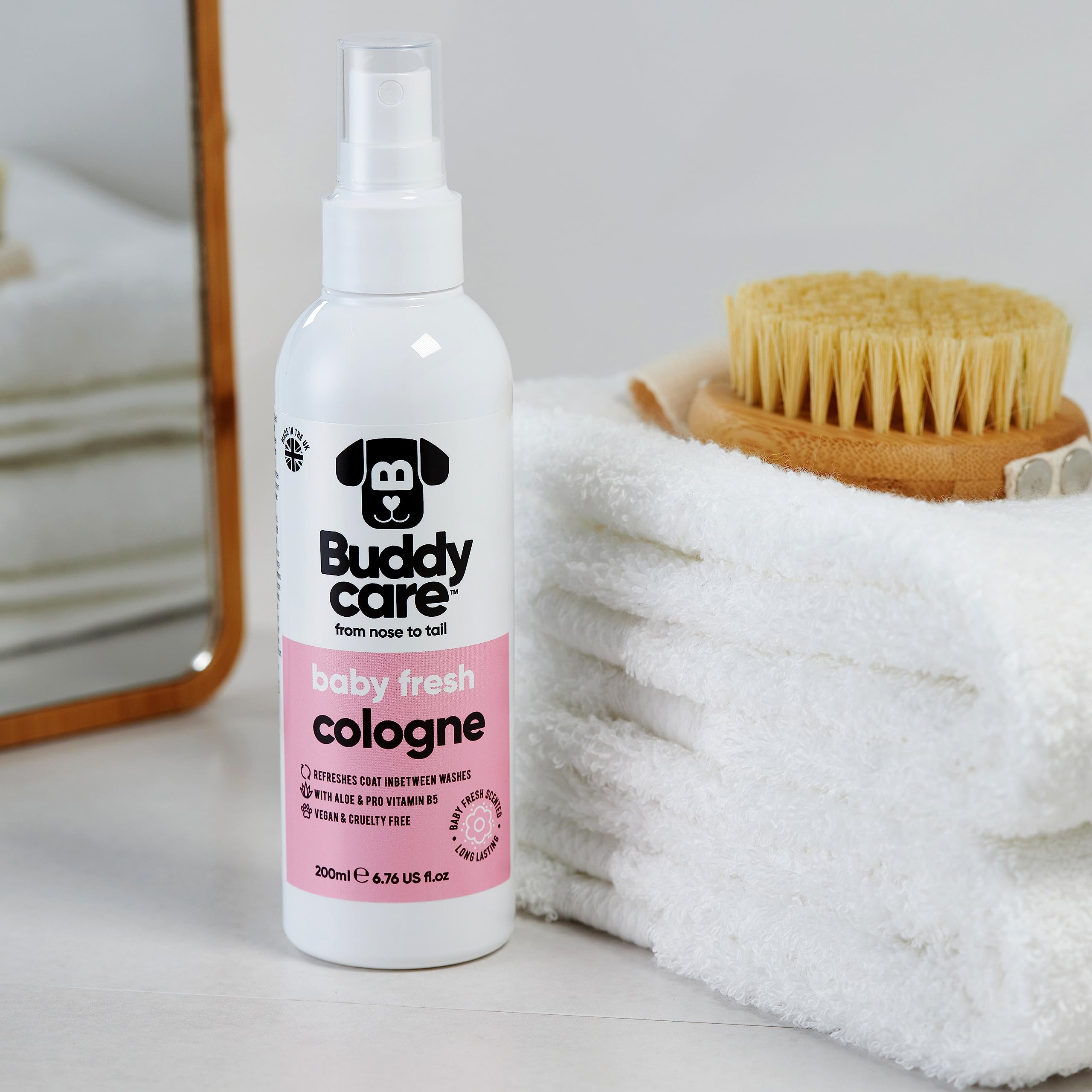 Buddycare Dog Cologne - Baby Fresh - 200Ml - Delicate And Powdery Scented Dog Cologne - Refreshes Between Dog Washes