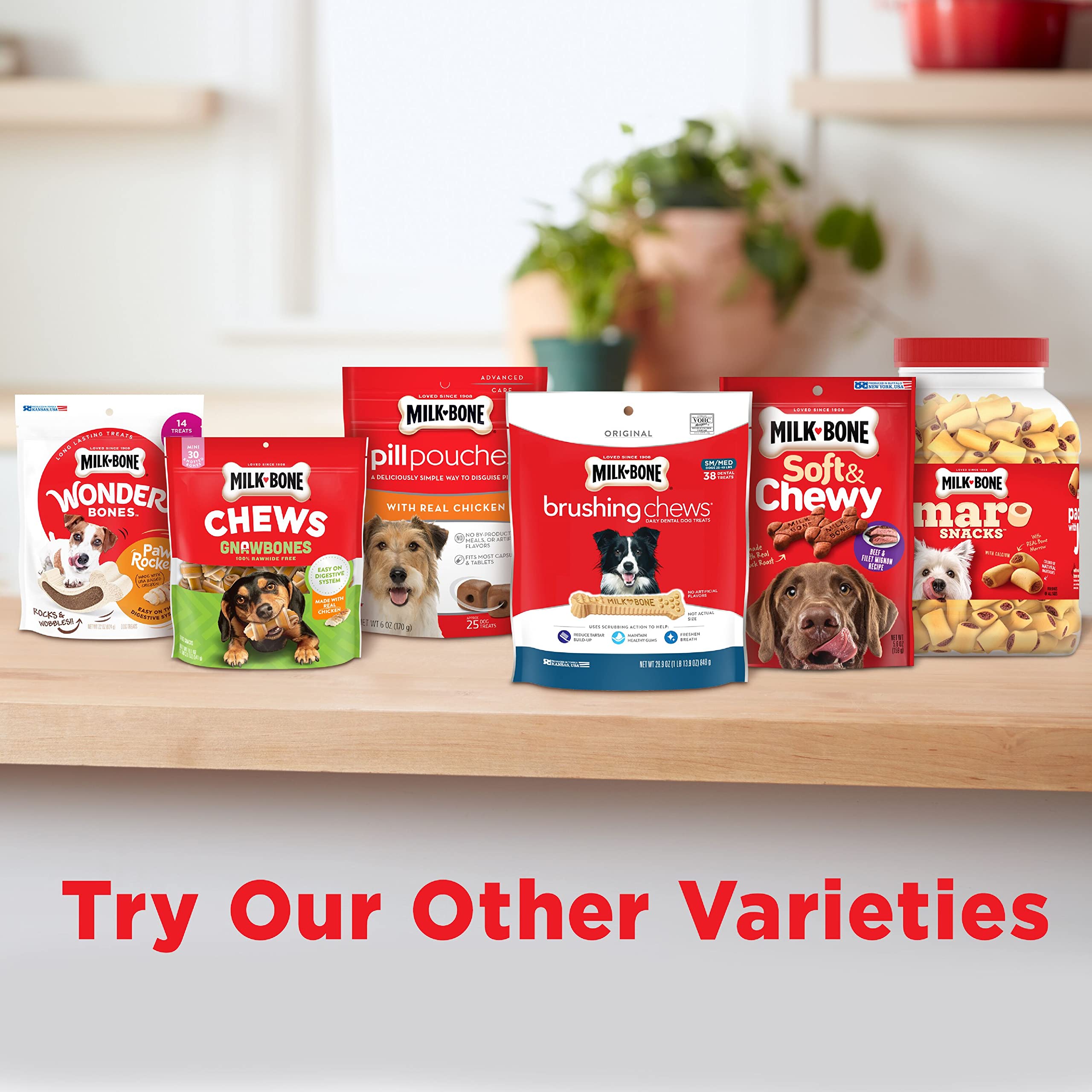 Milk-Bone Stuffed Dog Treats with Real Bacon & Beef, 10 Ounce (Pack of 5), Crunchy Biscuit with Soft & Chewy Filling