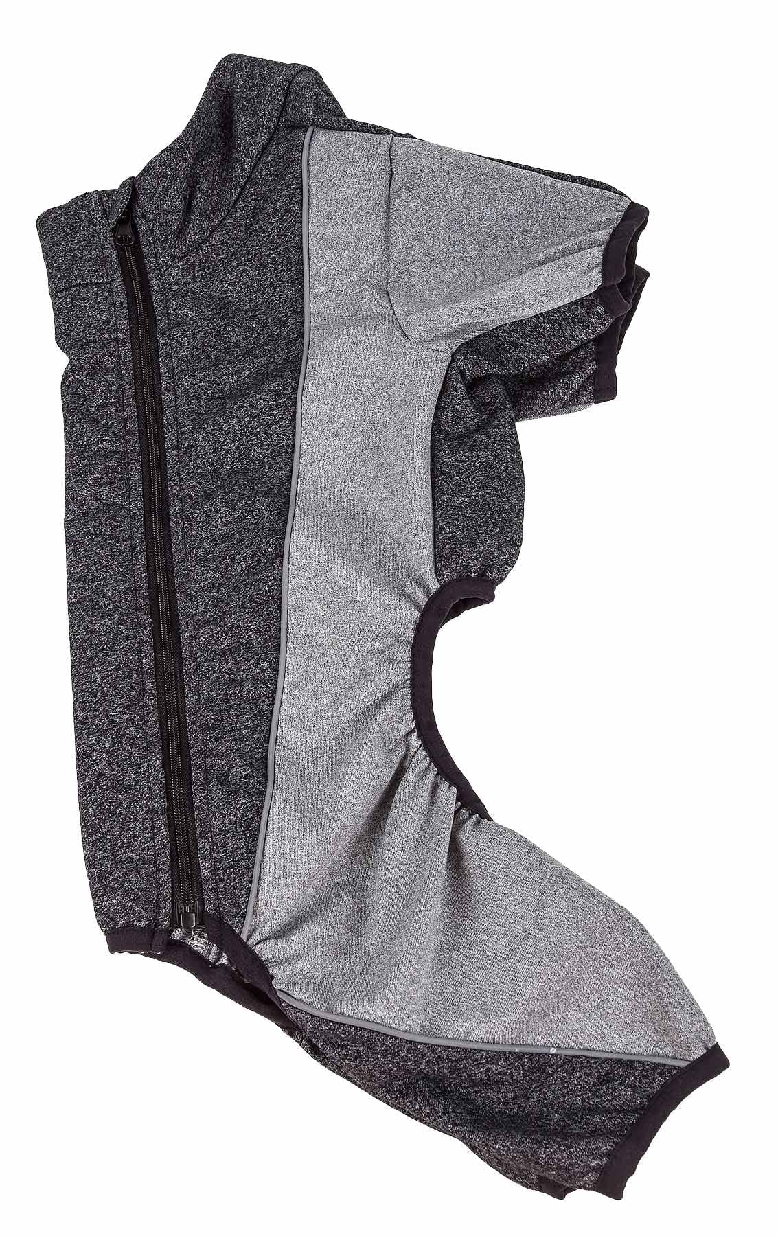 Pet Life ® Active 'Chase Pacer' Mediumweight Breathable Full Body Dog Tracksuit - Performance Fitness And Yoga Dog Clothes Featuring 4-Way-Stretch And Quick-Dry Technology With Reflective Dog Collar