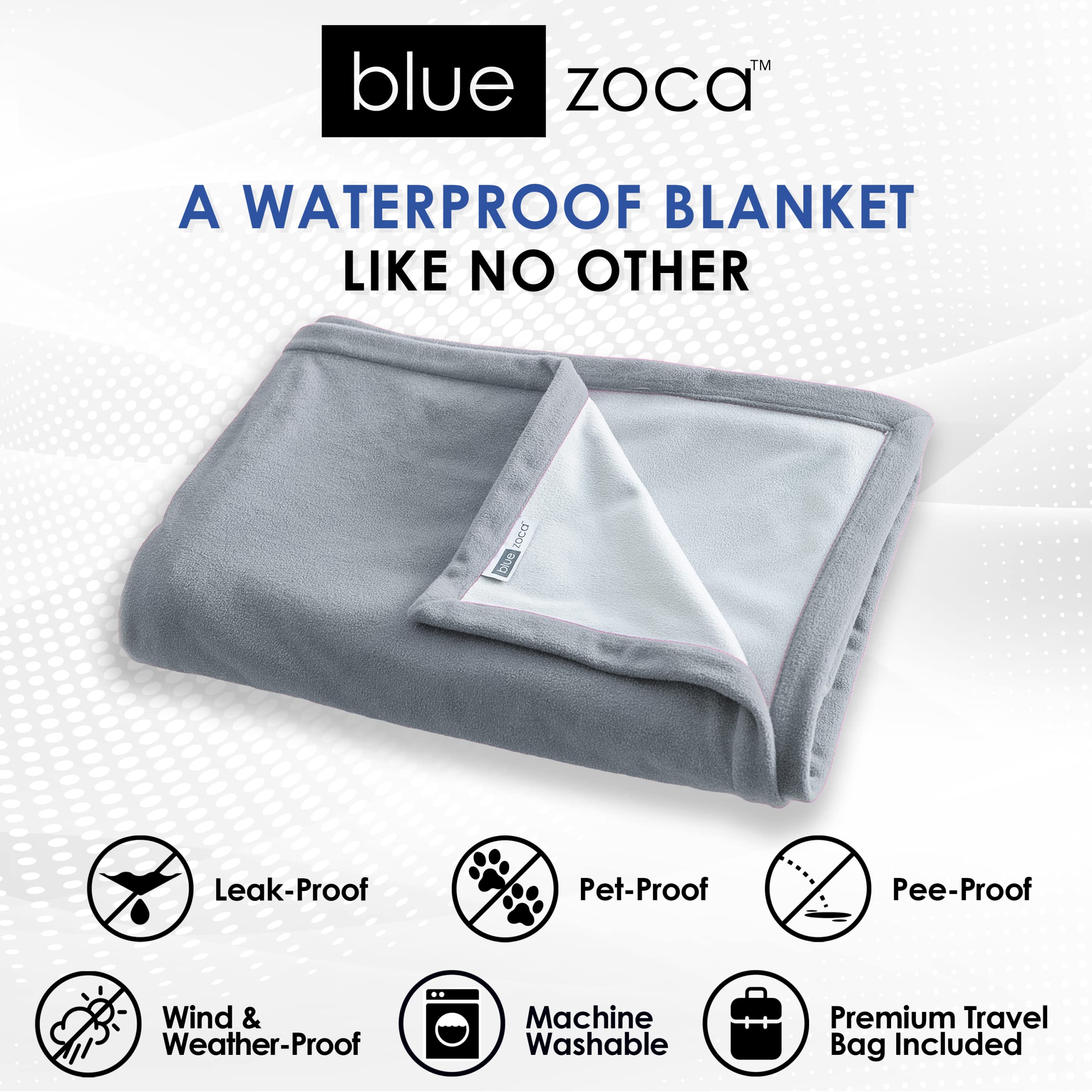 Waterproof Blanket | Machine Washable Dog Bed Cover | Water Proof Blanket to Protect Your Bed Couch Car from Leaks Spills & Acci