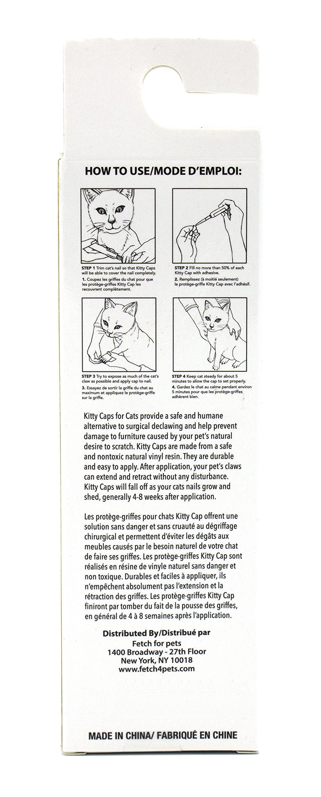 Kitty Caps Nail Caps for Cats, Black with Gray Tips & Baby Blue - Safe, Stylish & Humane Alternative to Declawing Stops Snags &