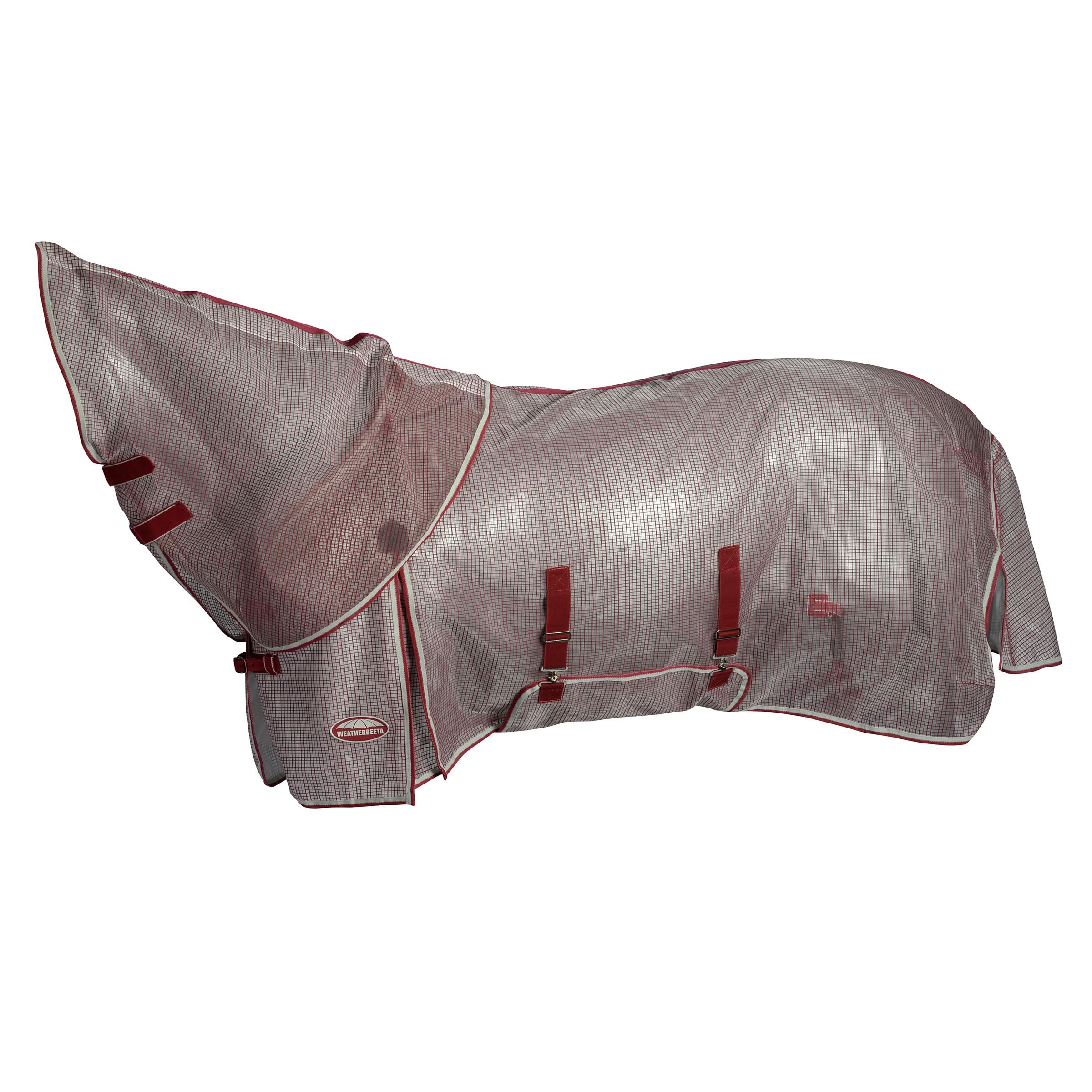 Weatherbeeta Comfitec Ripshield Plus With Belly Wrap Detach A Neck, White/Burgundy, 81''