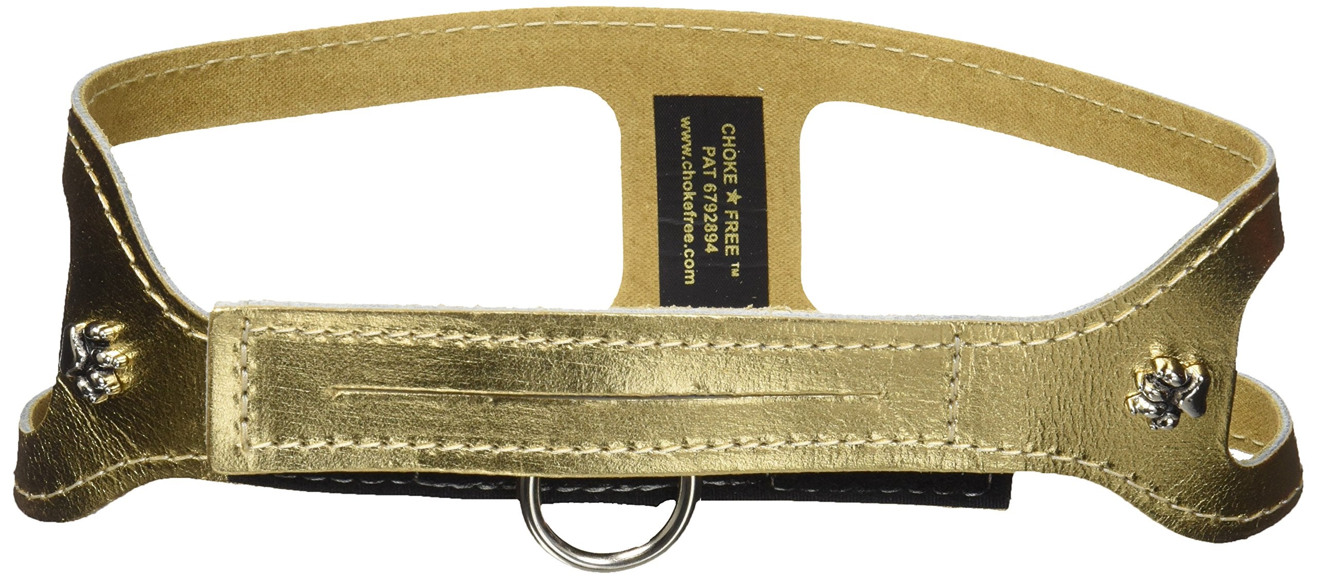 Chokefree Pet Shoulder Collar, 19', Metallic Gold