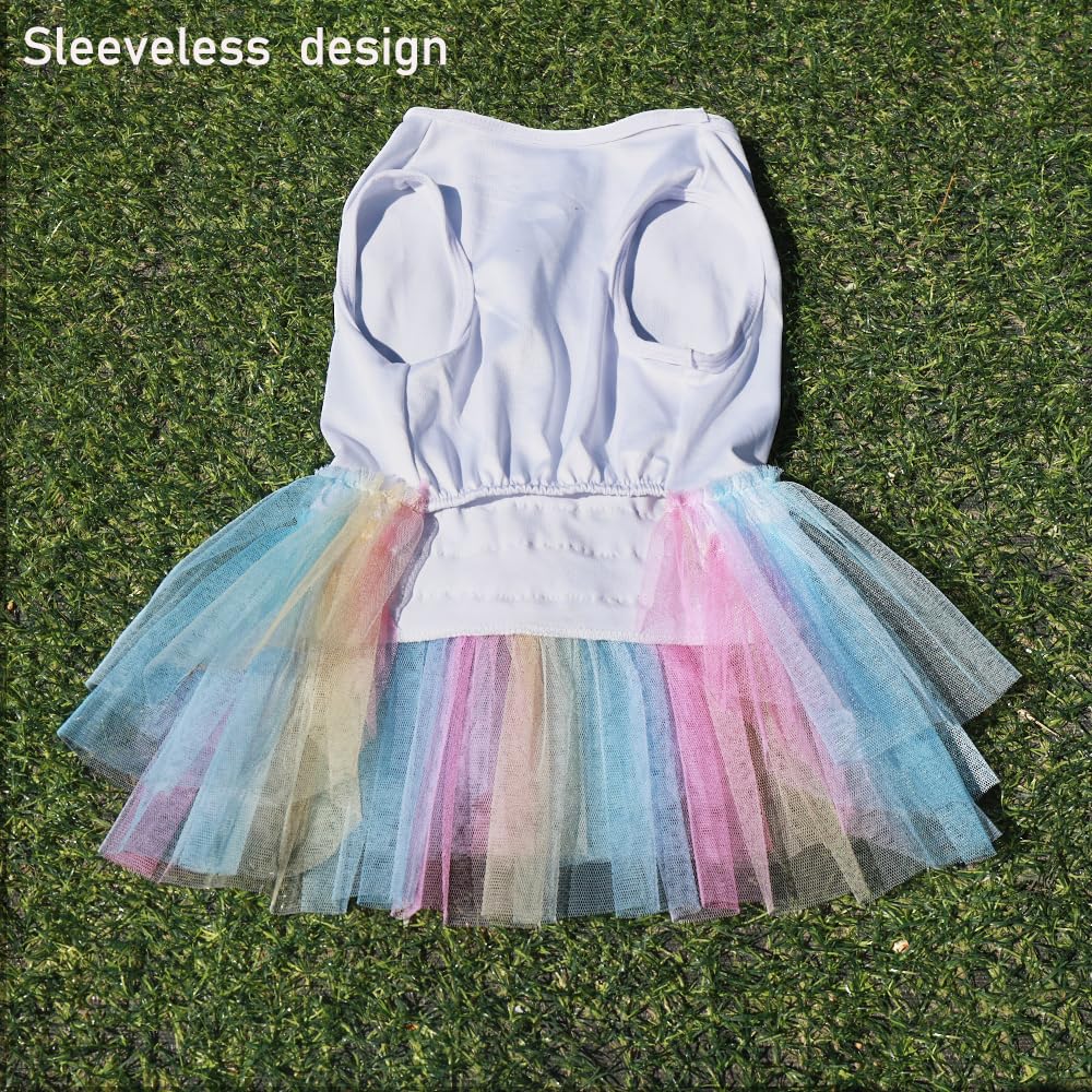 Aniac White Dog Dress, Summer Puppy Clothes For Small Dog Girl, Spring Princess Dress, Cat Outfit, Pet Clothing For Cats & Kitte