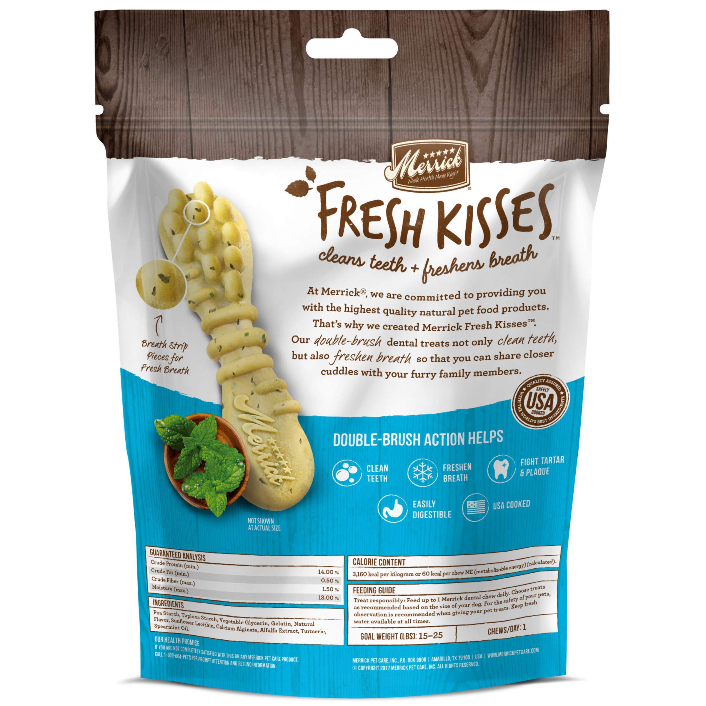 Merrick Dog Fresh Kisses Mint Strips Small 5.5Oz 9 Count