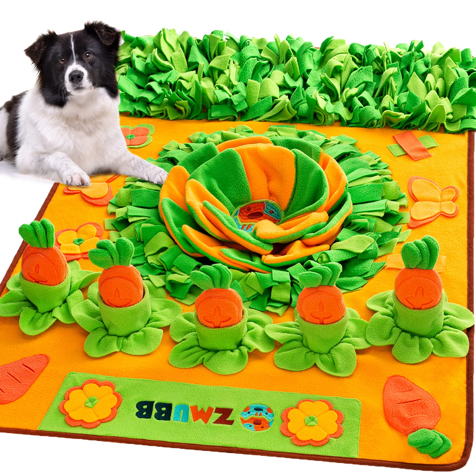 ZMUBB Snuffle Mat for Large Dogs, 40'' x 27.5'' Sniff Mat for Dogs, Portable Slow Feeding Mat for Foraging Skills and Stress Rel