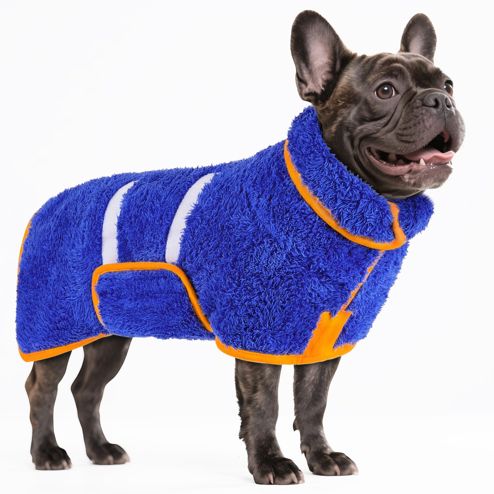 Bienbee Dog Bathrobe, Quick Drying Super Absorbent Dog Robes For After Bath, Warm Keeping Dogs Towel, Dogs Bath Supplies, Dark B