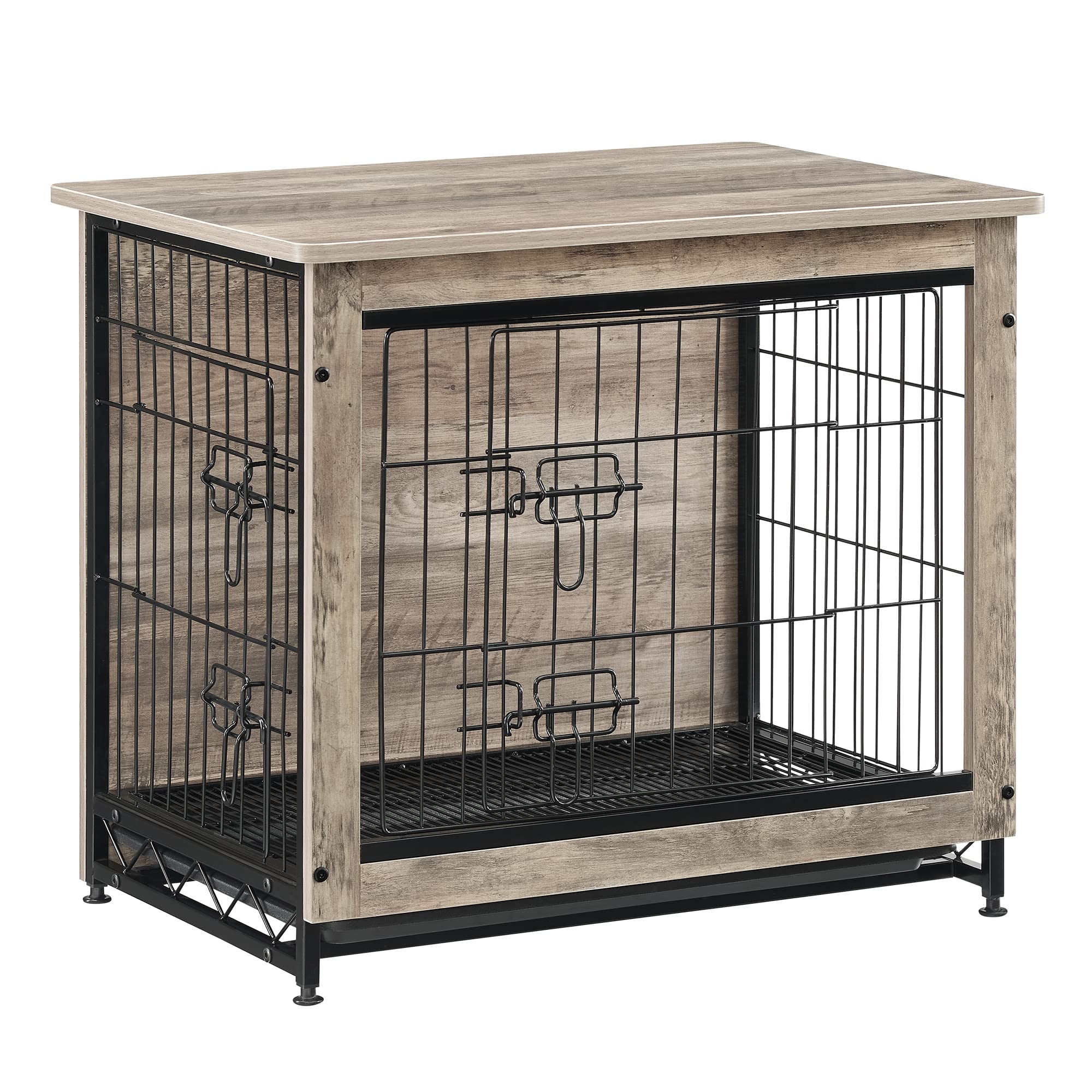 Feandrea Dog Crate Furniture, 27.2 Side End Table, Modern Kennel for Dogs Indoor up to 30 lb, Heavy-Duty Dog Cage with Multi-Pur