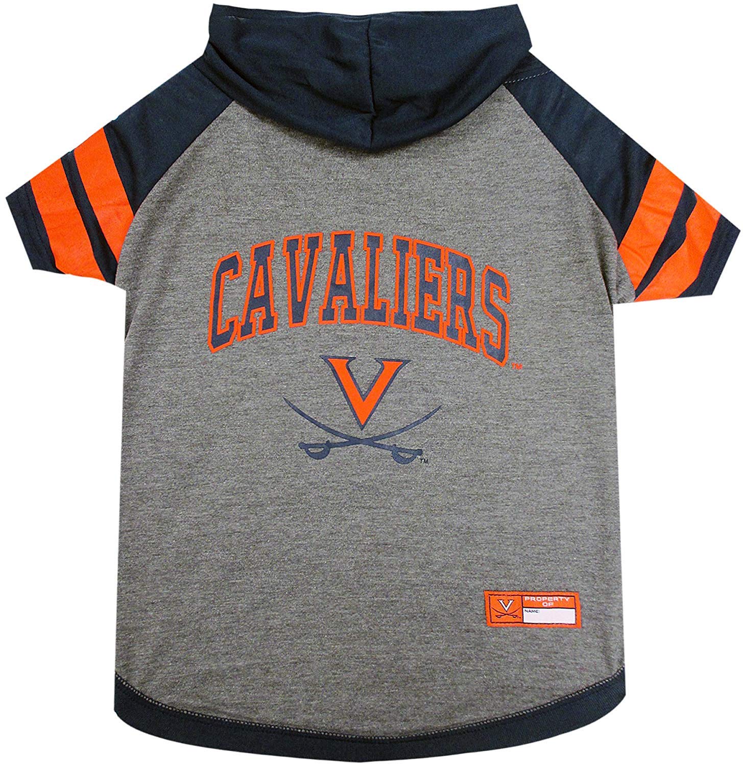 NCAA Virginia Cavaliers Hoodie for Dogs & Cats, Large Collegiate Licensed Dog Hoody Tee Shirt. Sports Hoody T-Shirt for Pets. Co