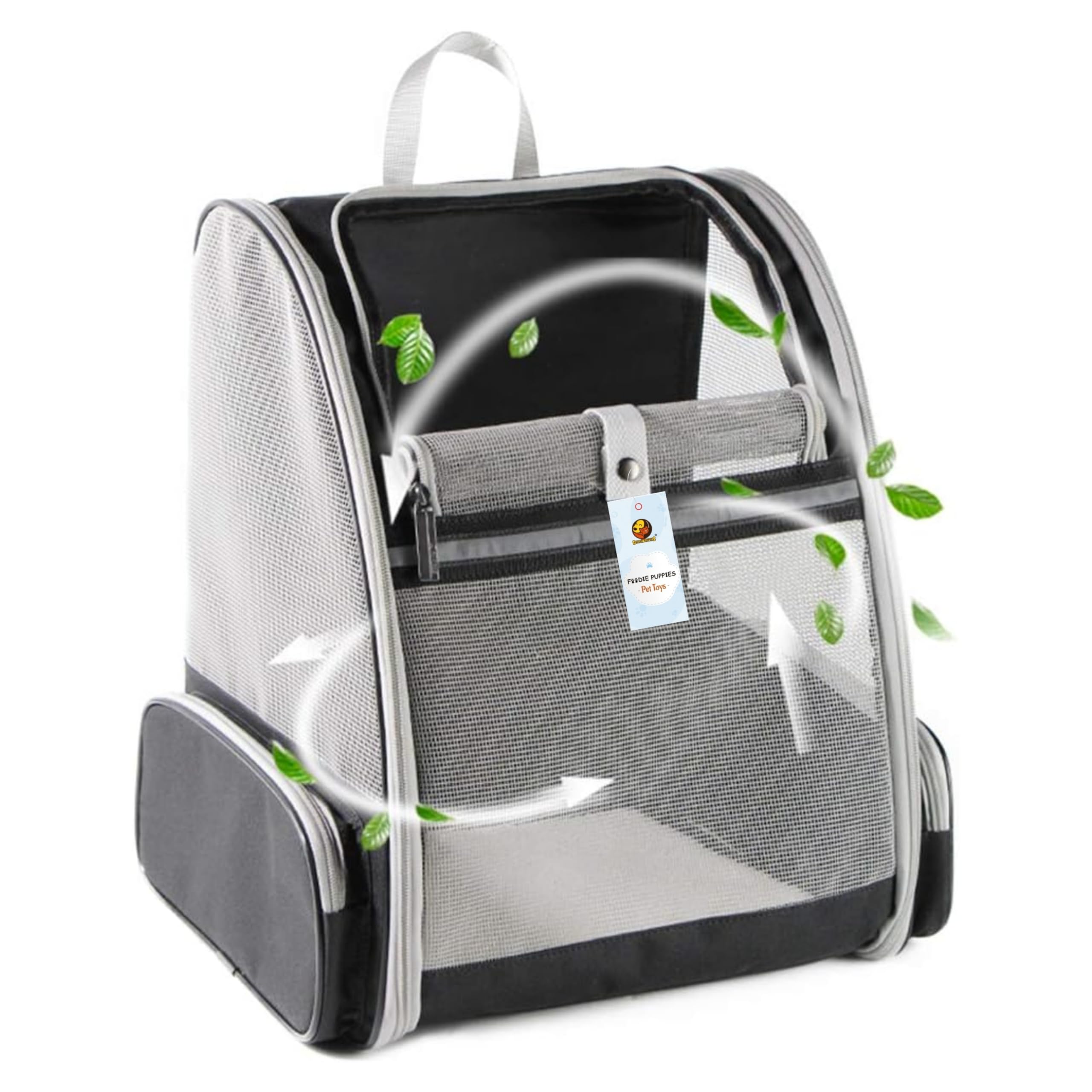 Foodie Puppies Pet Backpack Carrier For Small Cats Dogs (Ventura Backpack) (41 X 33 X 30Cm) | Ventilated Design, Safety Straps, 