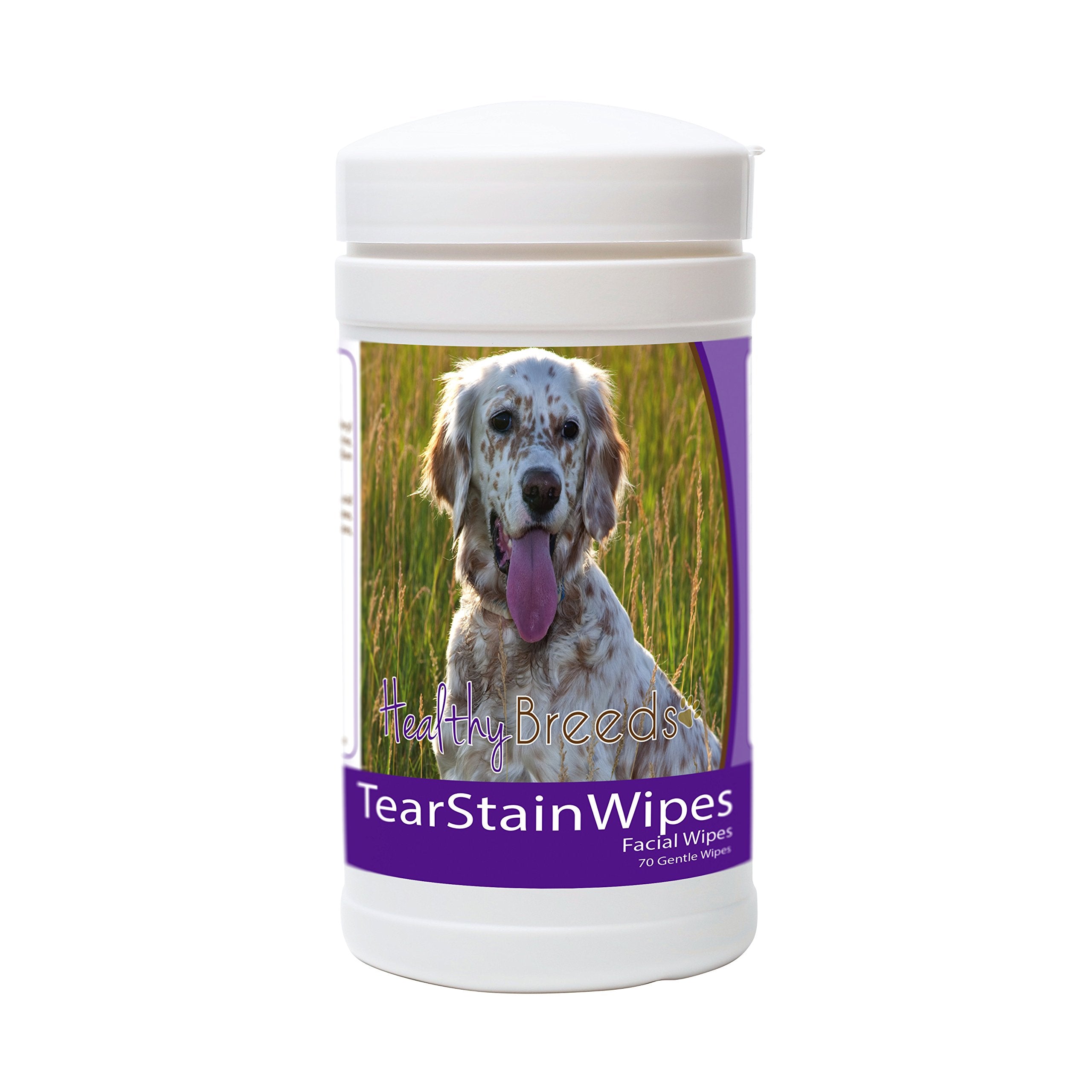 Healthy Breeds English Setter Tear Stain Wipes 70 Count