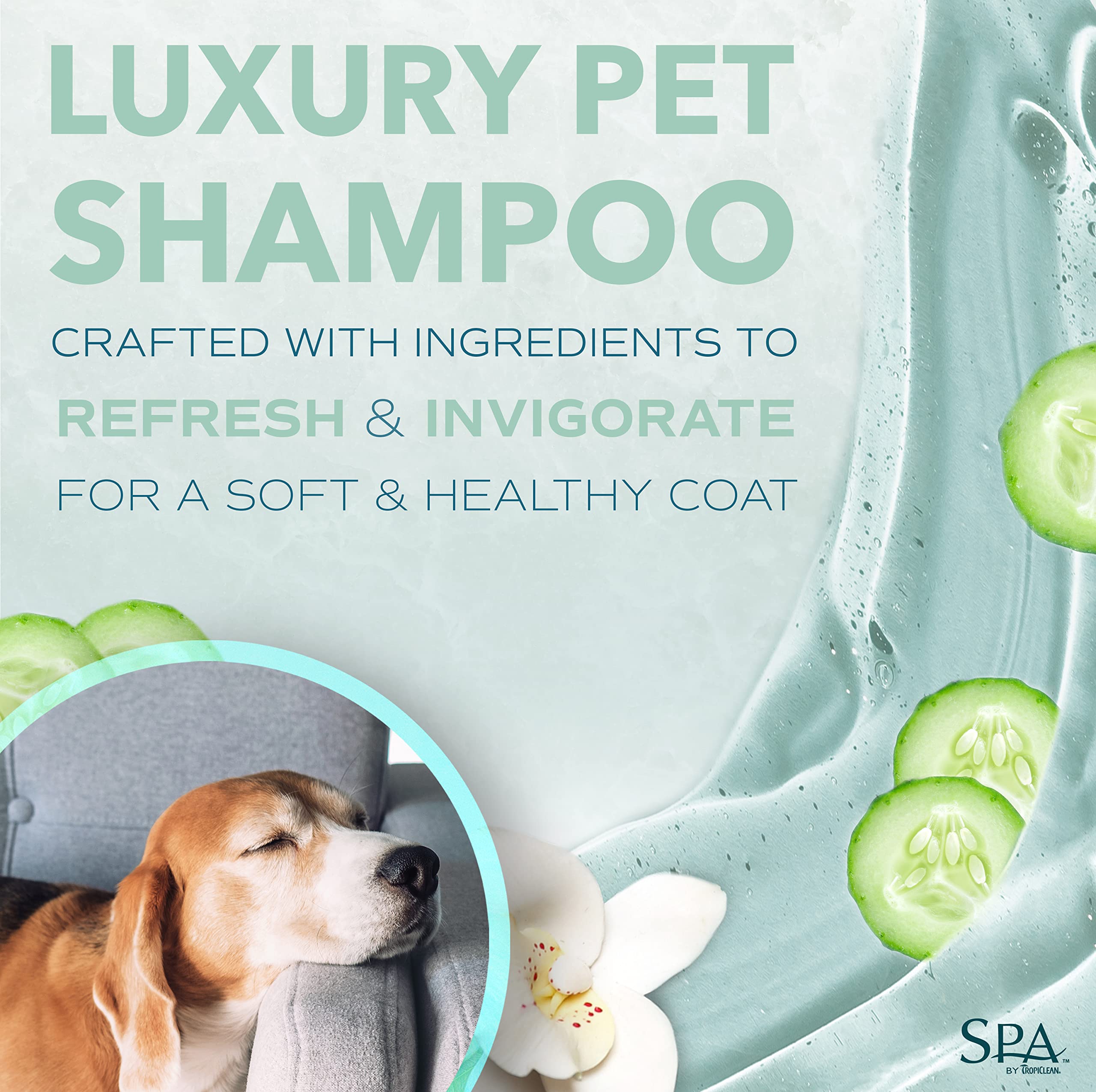Tropiclean Spa Lavish Dog Shampoo | Fresh Scented Deodorizing Dog Shampoo | Naturally Derived Salon Grade Ingredients | Made In