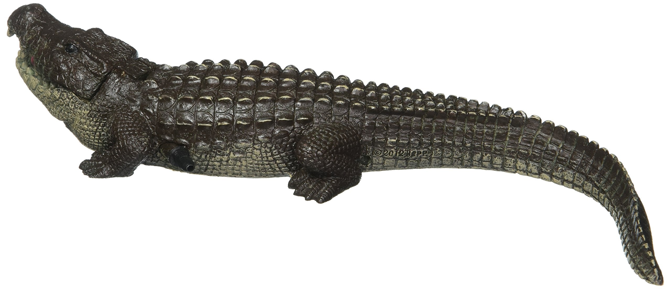 Blue Ribbon Bubbling Alligator Aquarium Ornament, Resin, 11.5"x3.5"x1.5", Blue, Model EE-798