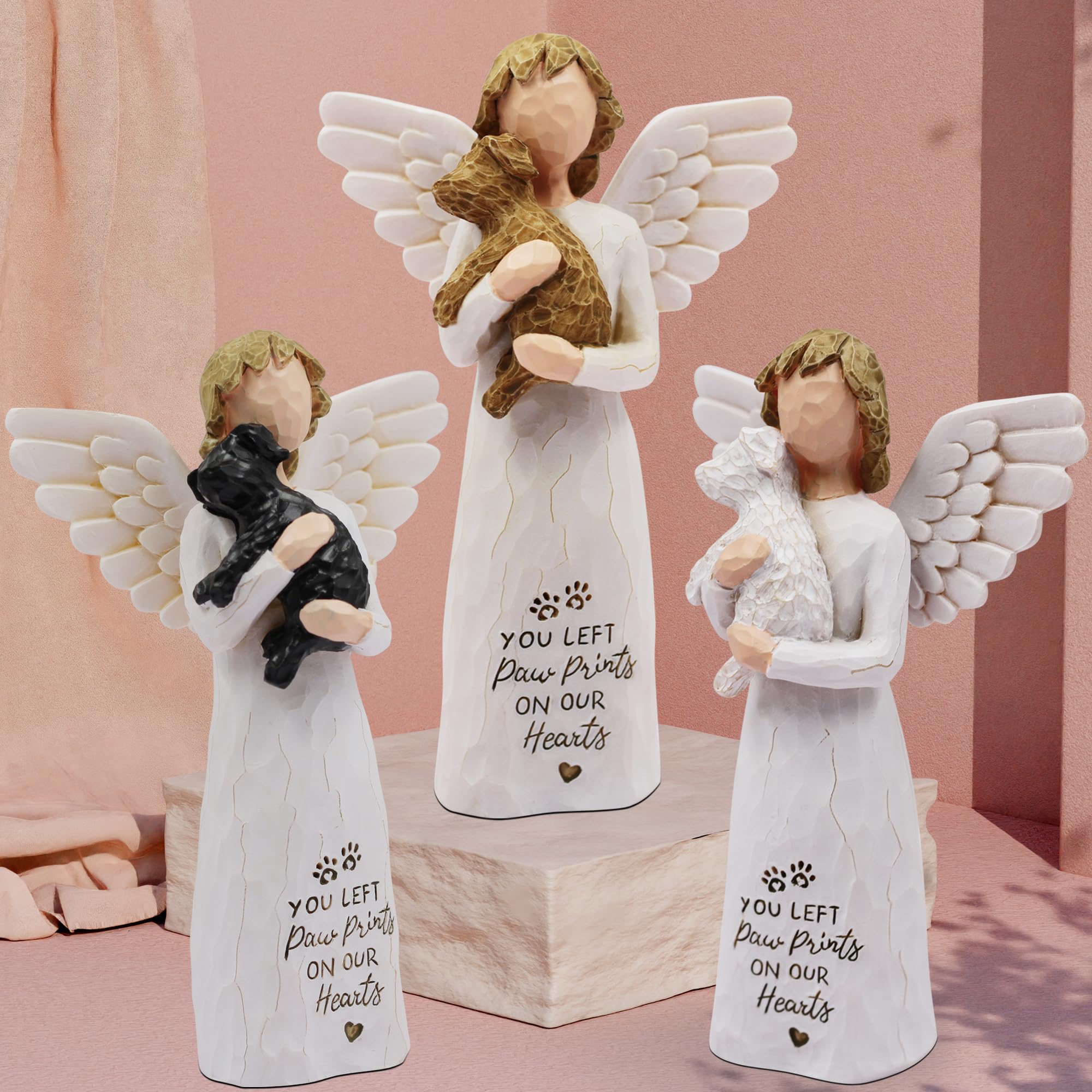 Borlesta Pet Memorial Gift For Dogs - Loss Of Dog Sympathy, Dog Mom Gifts For Women, Golden Retriever Angel Figurines
