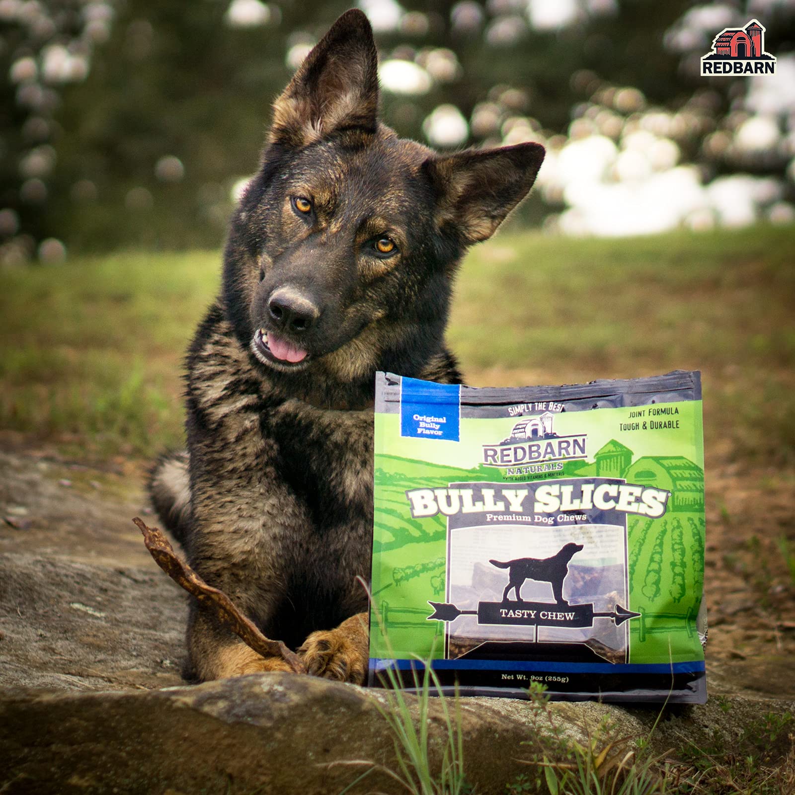 Redbarn Bully Slices for Dogs | Highly Palatable, Long-Lasting Natural Dental Treats with Functional Ingredients, 9 oz. (Pack of