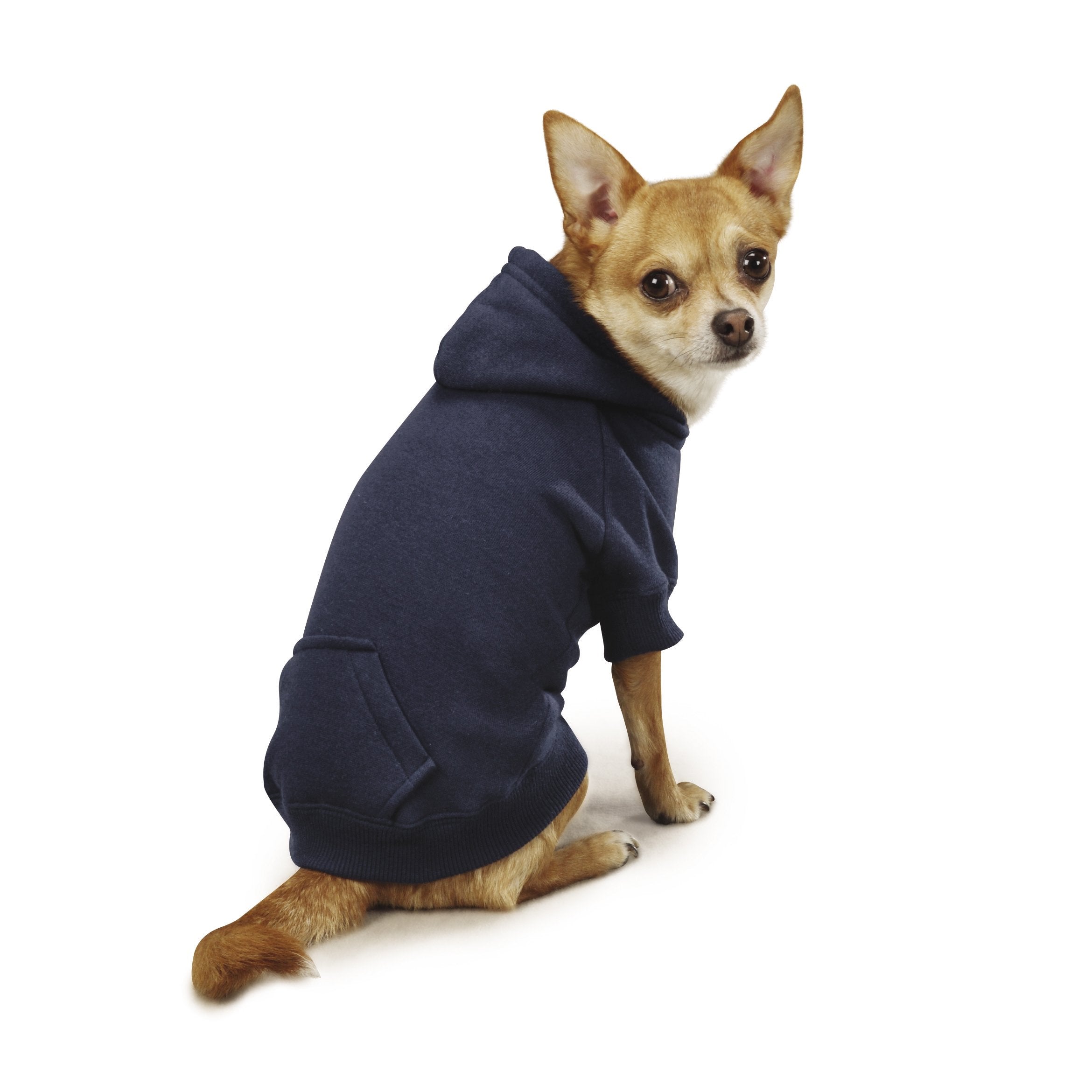 Casual Canine Basic Hoodie for Dogs, 12 Small, Navy