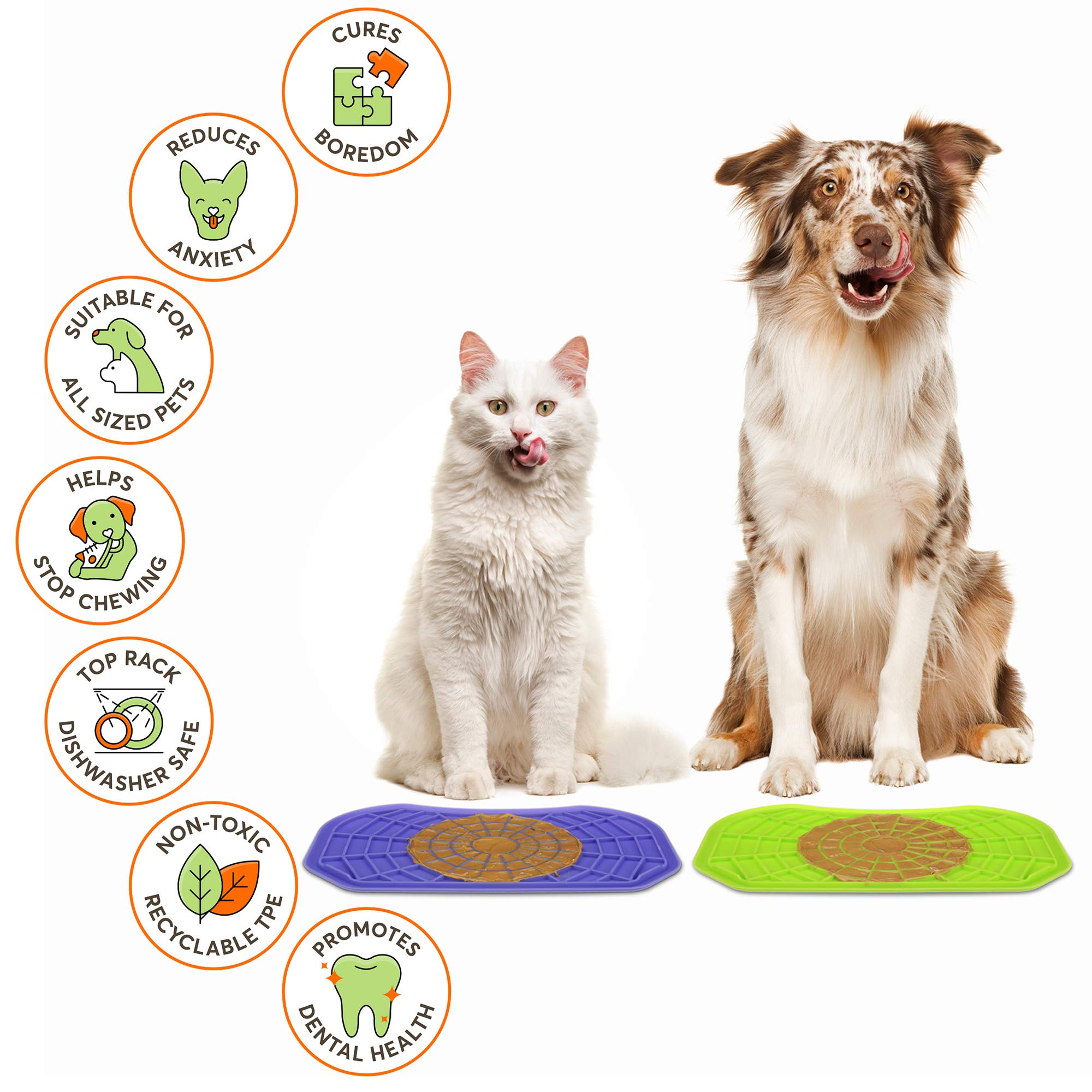 Neater Pets - Neat-Lik - Slow Feeding Pad for Dogs & cats - Puzzle Toys Provide Boredom & Anxiety Relief - Fill Licking Pad with
