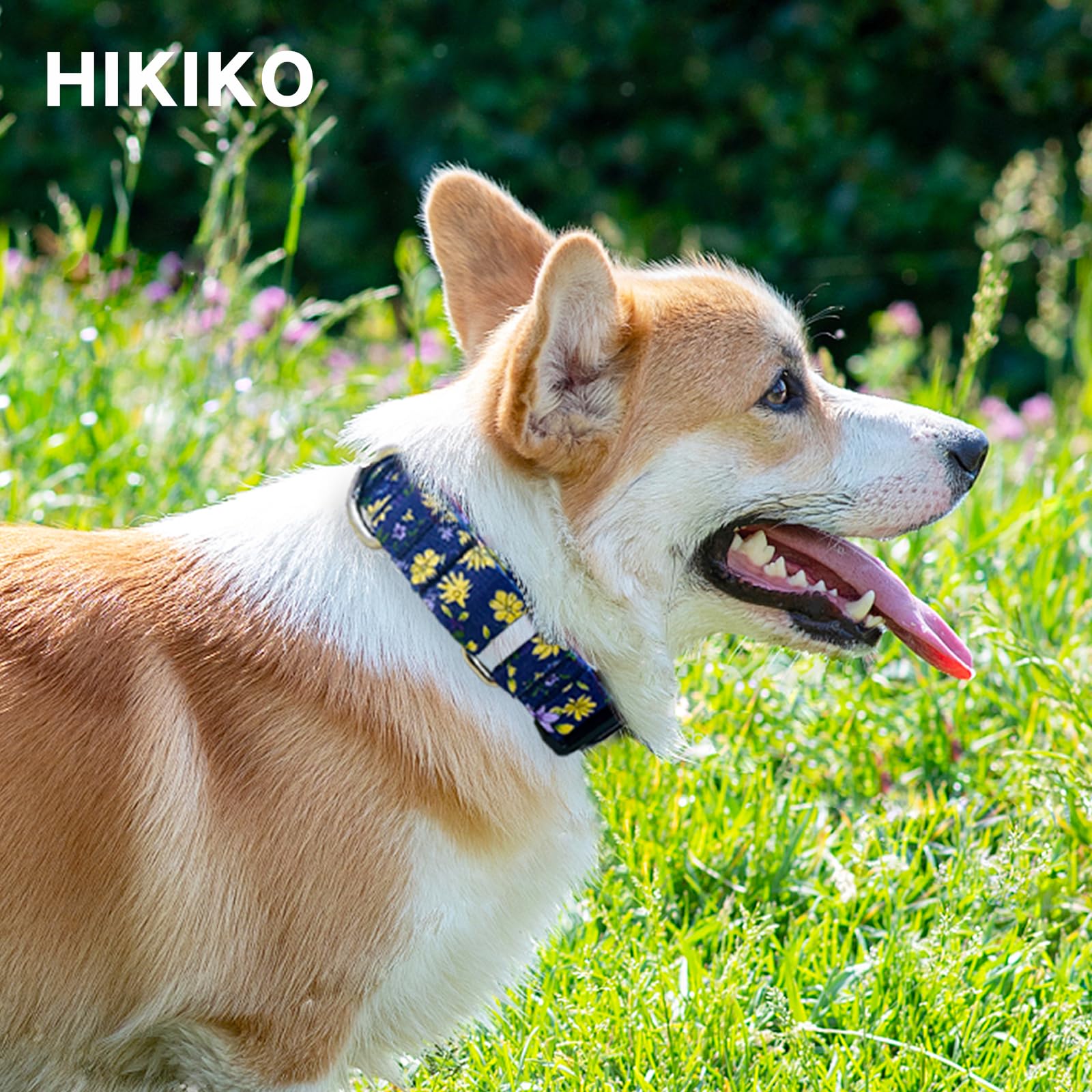 Hikiko Martingale Collar For Dogs Cute Floral Dog Collar For Small Medium Large Dogs Anti Pull Quick Release Buckle Dog Collars