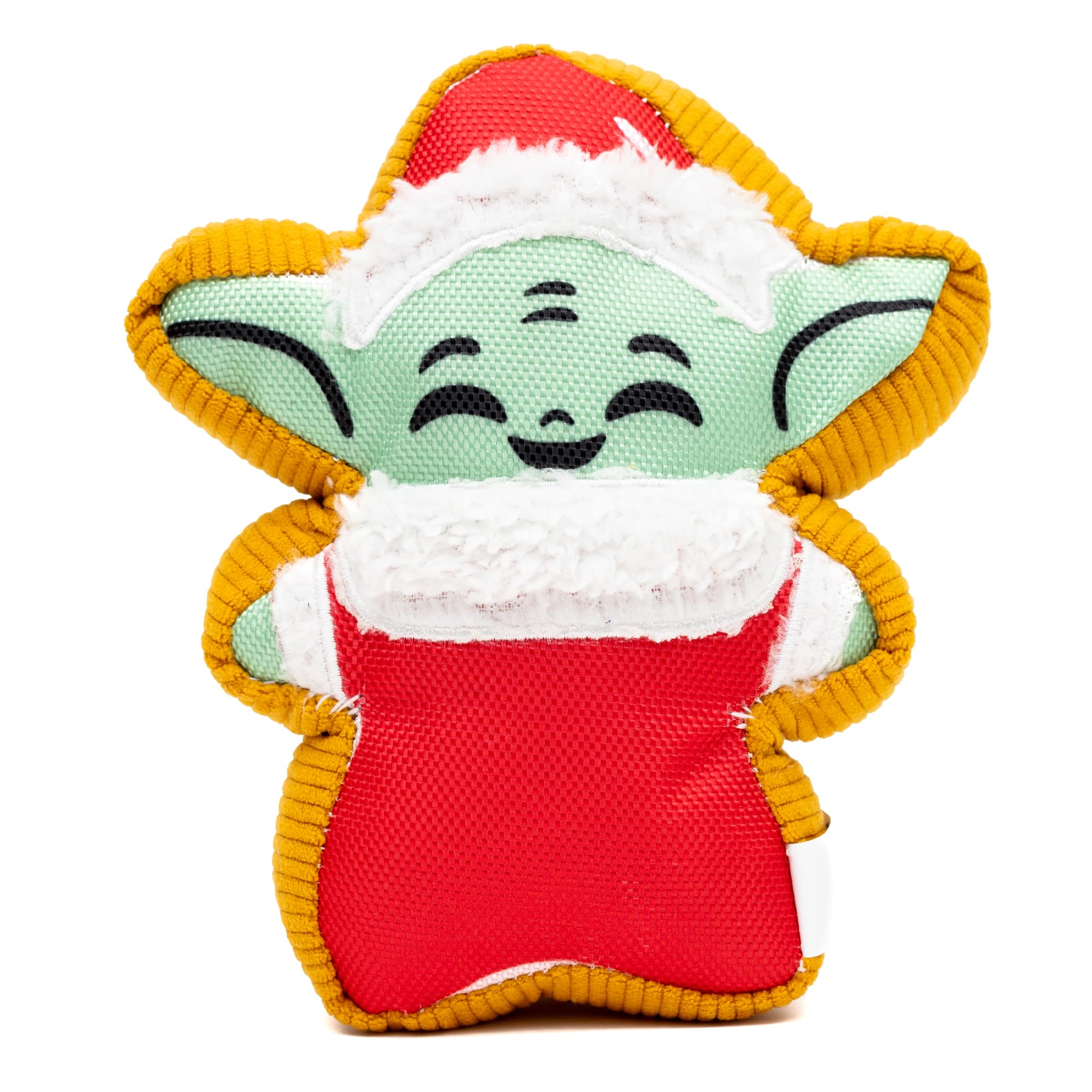 Star Wars Squeaky Plush Dog Toy for Large, Medium & Small Dogs, Holiday Grogu Santa Cookie Replica