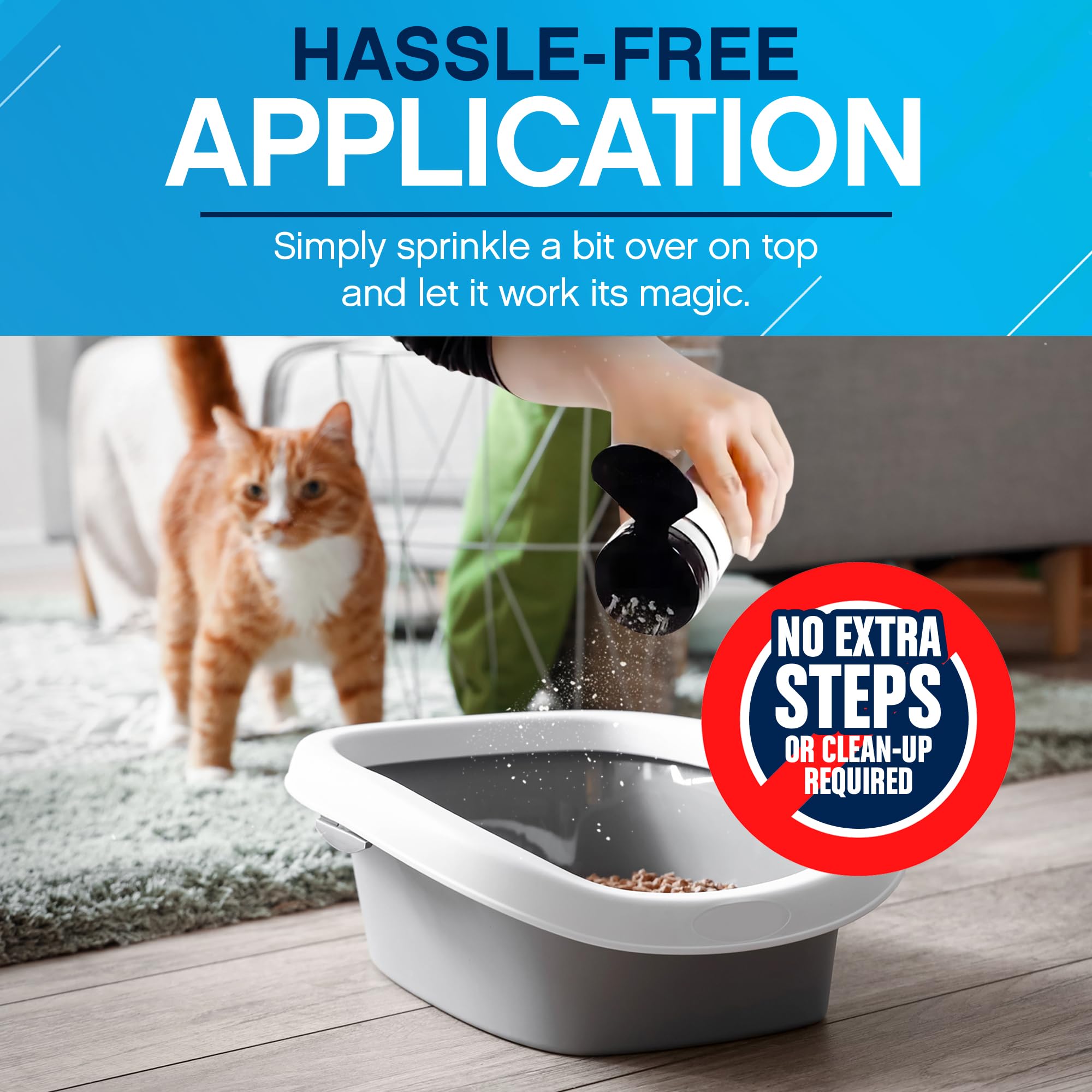 Nonscents Cat Litter Deodorizer - Litter Box Odor Eliminator - Less Scooping Extends Kitty Litter Lifespan - Fragrance-Free Formula Eliminates Unpleasant Cat Odors - Fresh Scent Litter Pans (2-Pack)