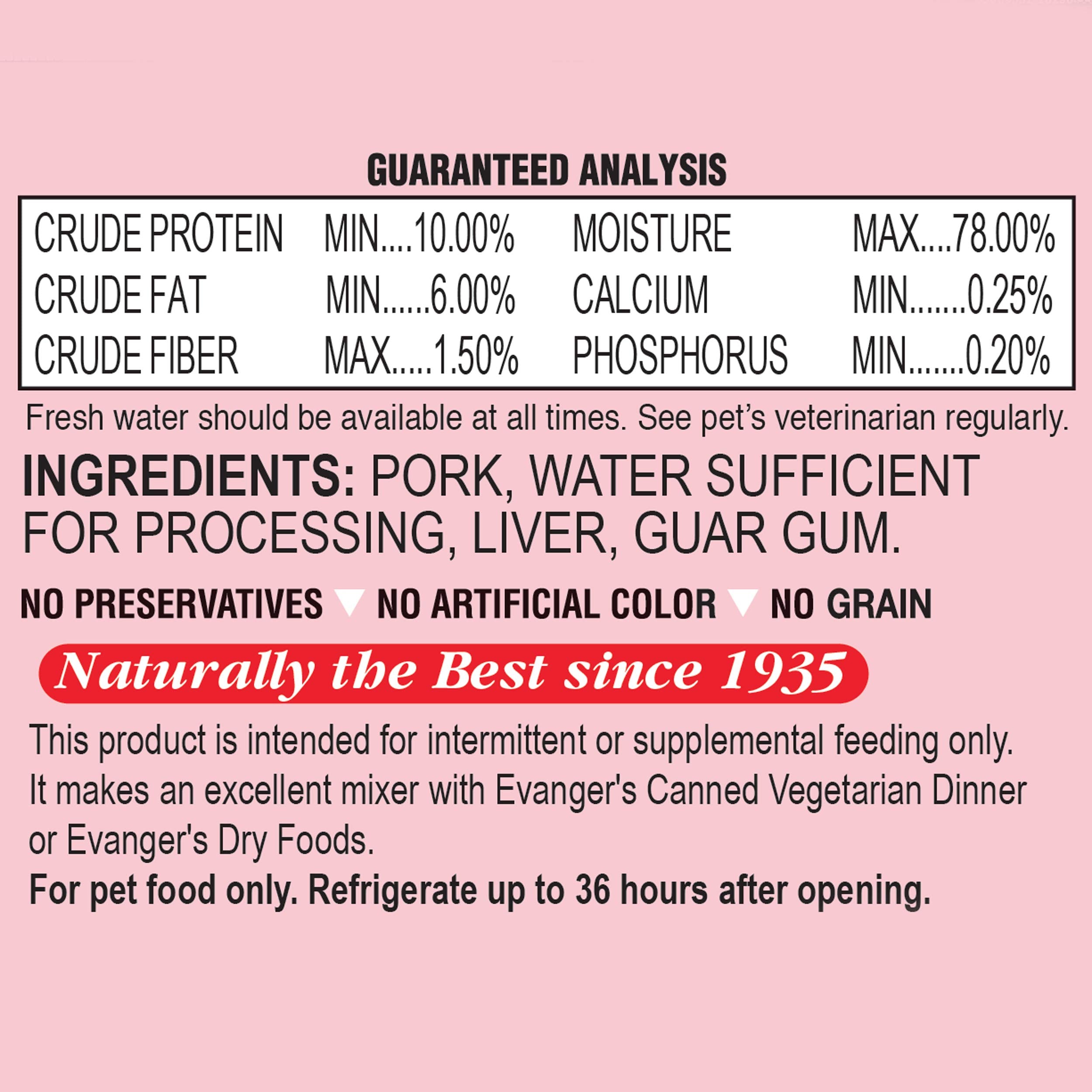 Evangers Grain-Free Pork for Dogs & Cats