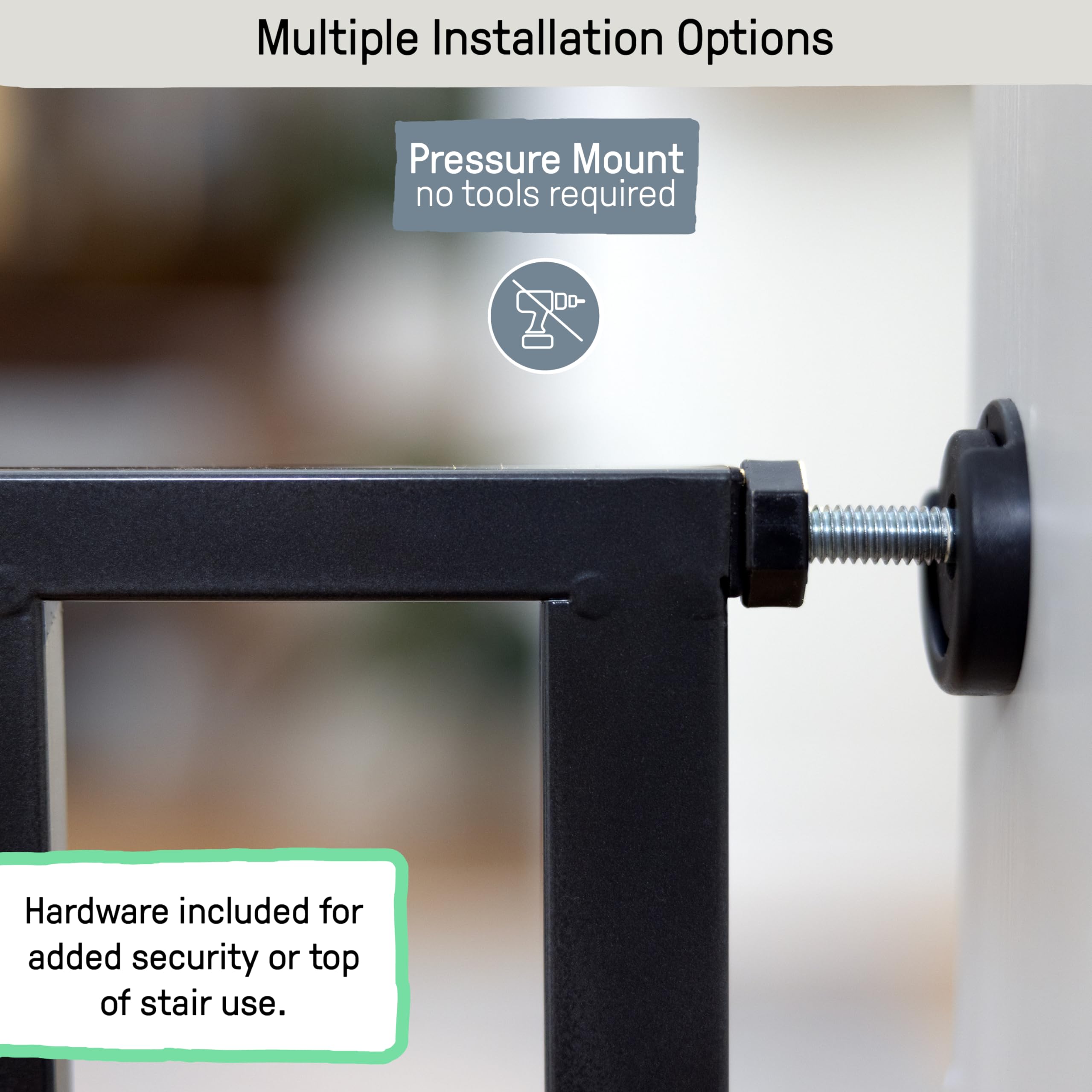 Ingenuity Thruway 60XW Series Extra Wide Safety Pet and Baby Gate, 30''-60'' Wide, 26'' Tall, Pressure or Hardware Mounted, Inst