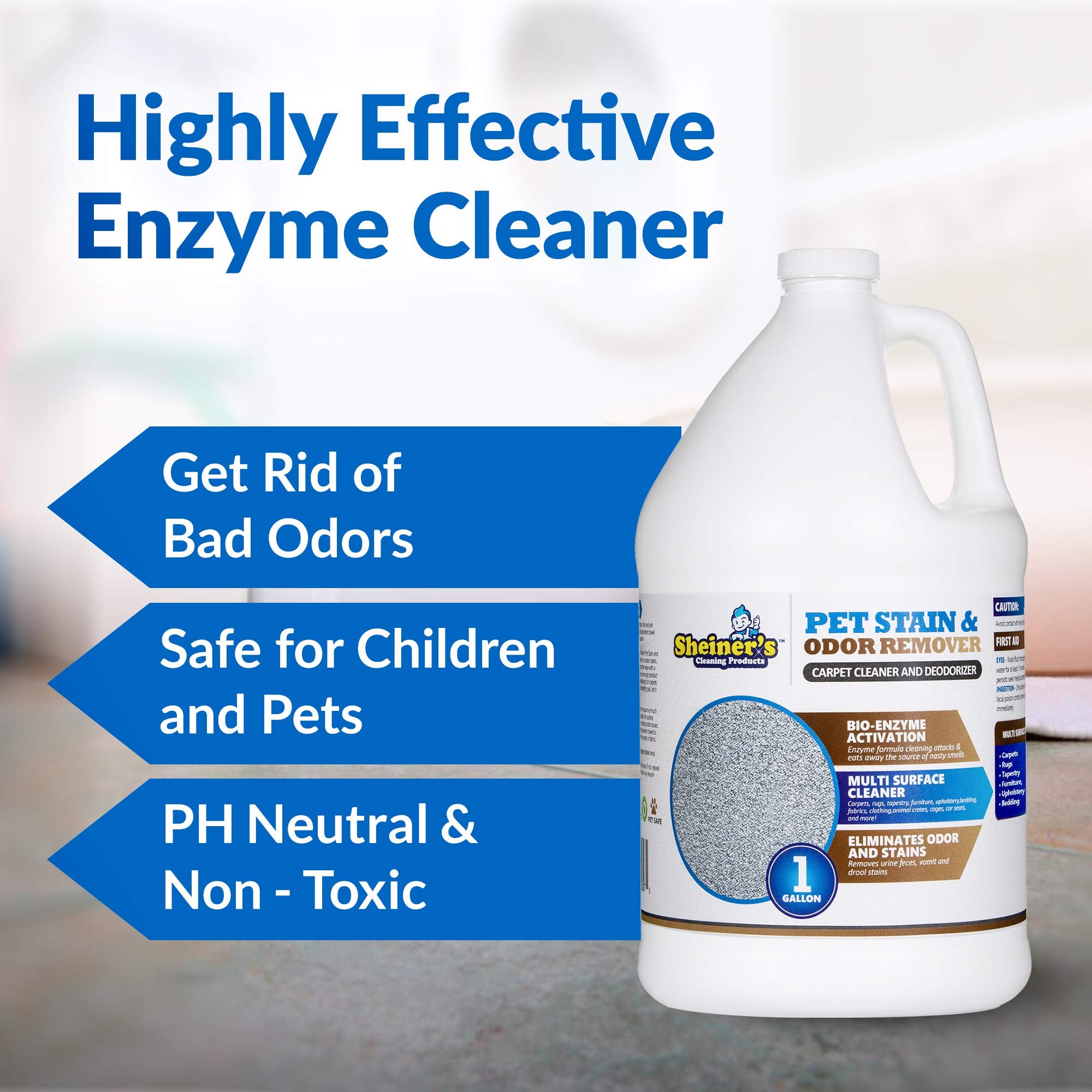 Sheiner'S Pet Stain Remover & Pet Odor Eliminator, Advanced Cleaning Bio-Enzyme Cleaner Solution For Carpets, Rugs, Upholstery &
