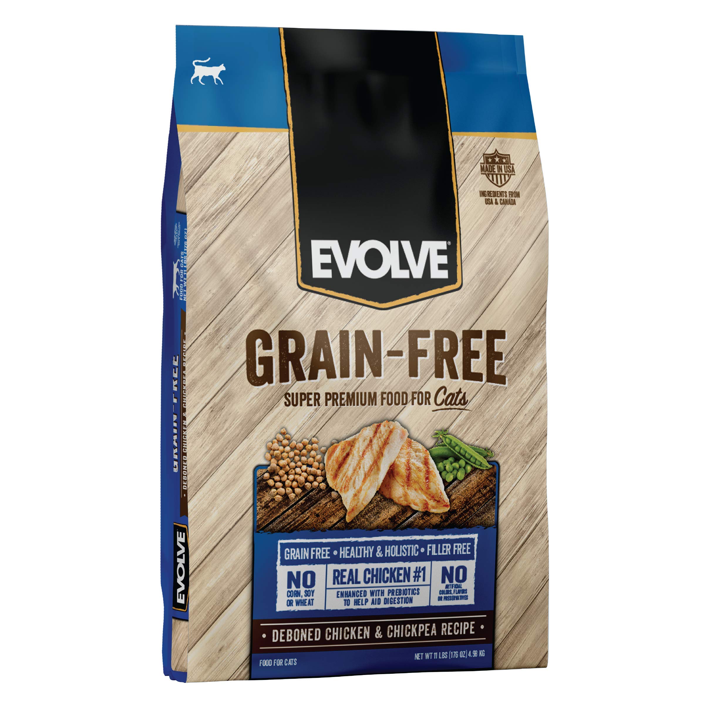 Evolve Grain Free Deboned Chicken, Pea and Vegetable Recipe Cat Food, 11lb