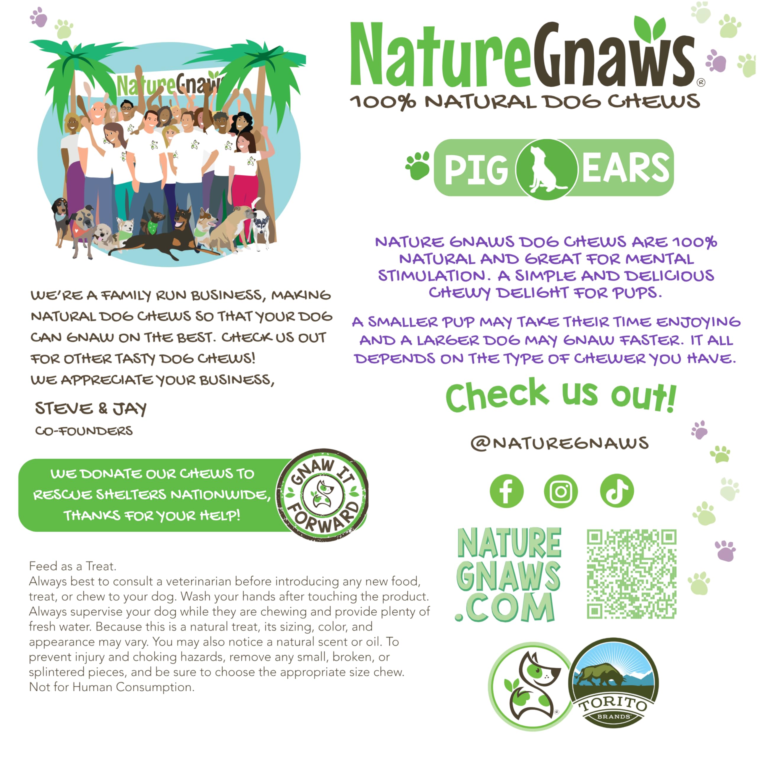 Nature Gnaws Pig Ears for Dogs (15 Count) - Thick Long Lasting for Aggressive Chewers and Large Dogs - Natural Pork Dog Chew Bon
