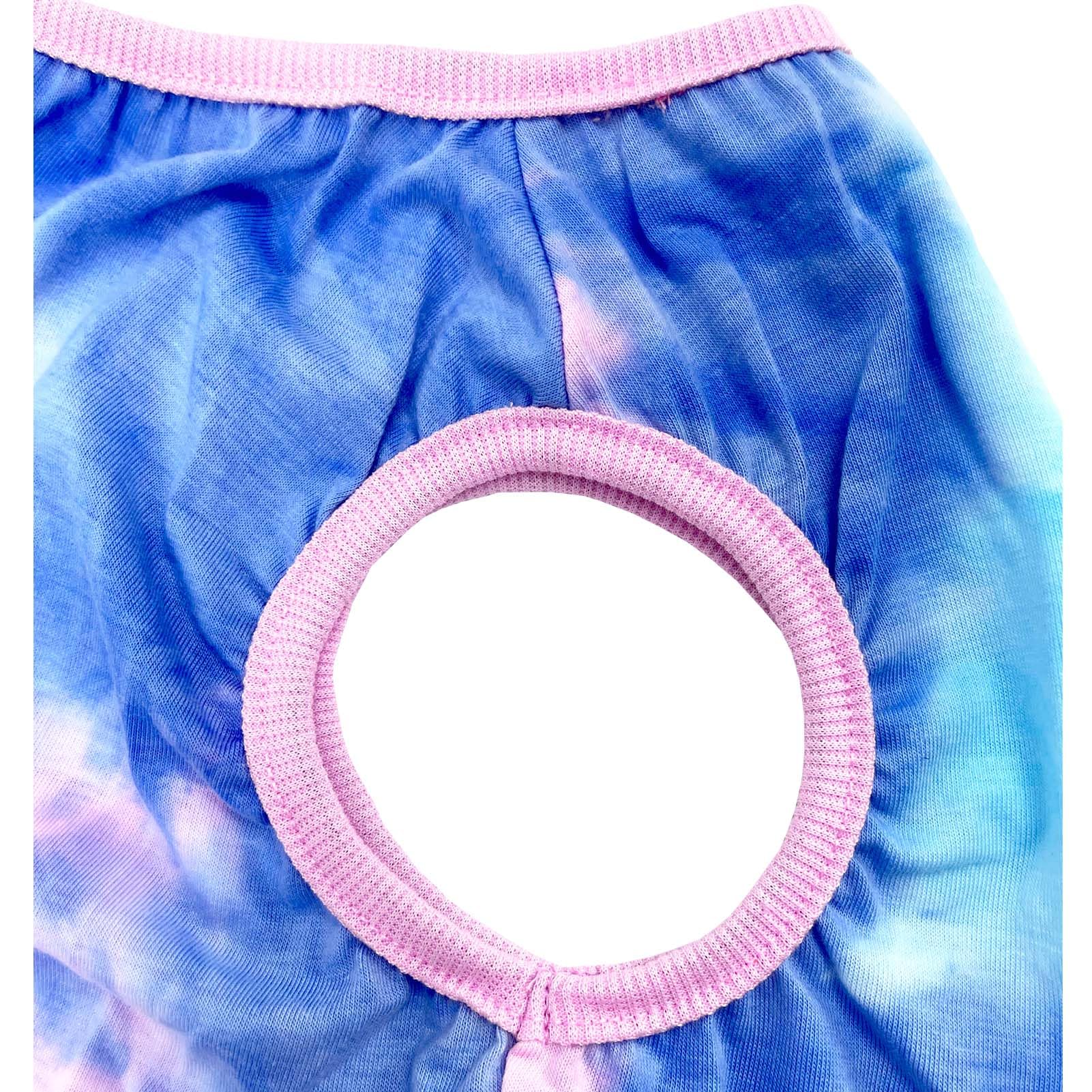 D.E.E Cotton Dog Shirts Large Tie Dye Dog Clothes Lightweight Girl Boy Big (Vestpink, X-Large)
