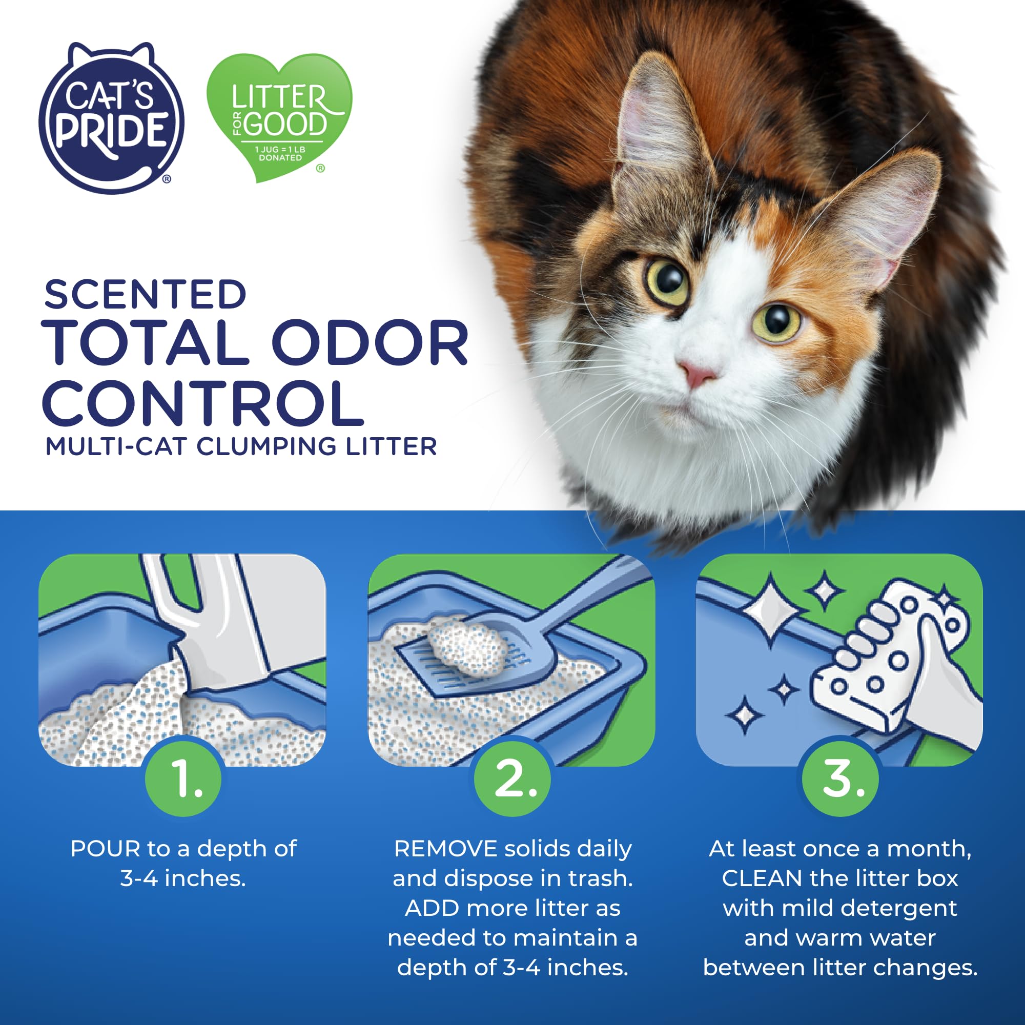 Cat'S Pride Fresh & Light Fresh And Clean Scent Cat Litter 15 Lb.
