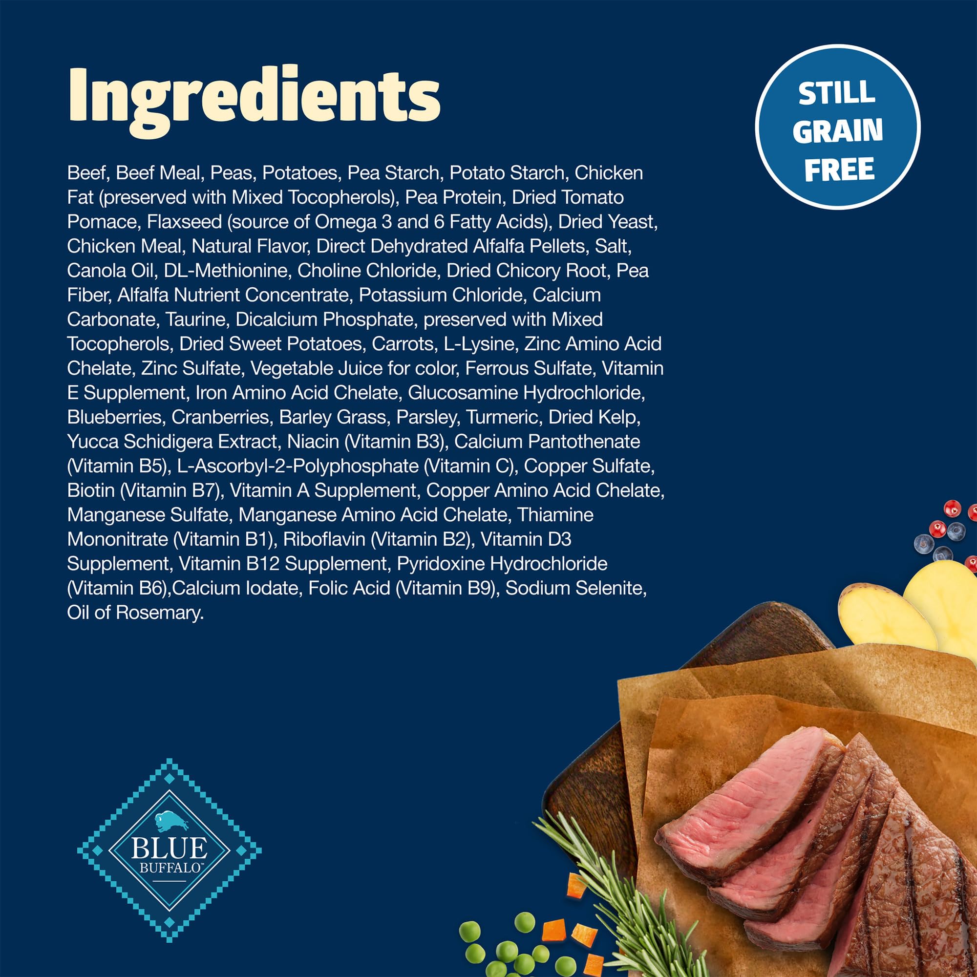 Blue Buffalo Freedom Grain-Free Dry Dog Food, Complete & Balanced Nutrition for Adult Dogs, Made in the USA With Natural Ingredi
