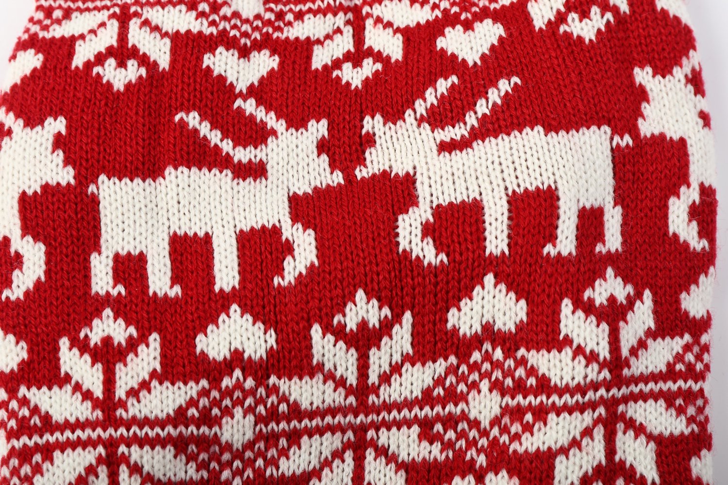 Red Christmas Reindeer Holiday Festive Dog Sweater For Puppy Small Dogs Cats, X-Small (Xs) Size