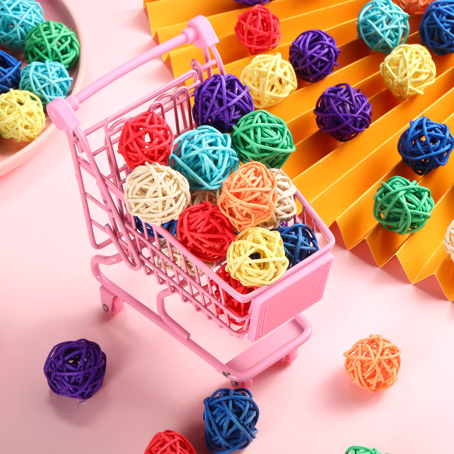 Sumind 80 Pieces Parrot Toy Wooden Blocks Bird Chewing Toys Mini Wood Chips Small Parrot Cage Accessories For Diy Playing Chewin