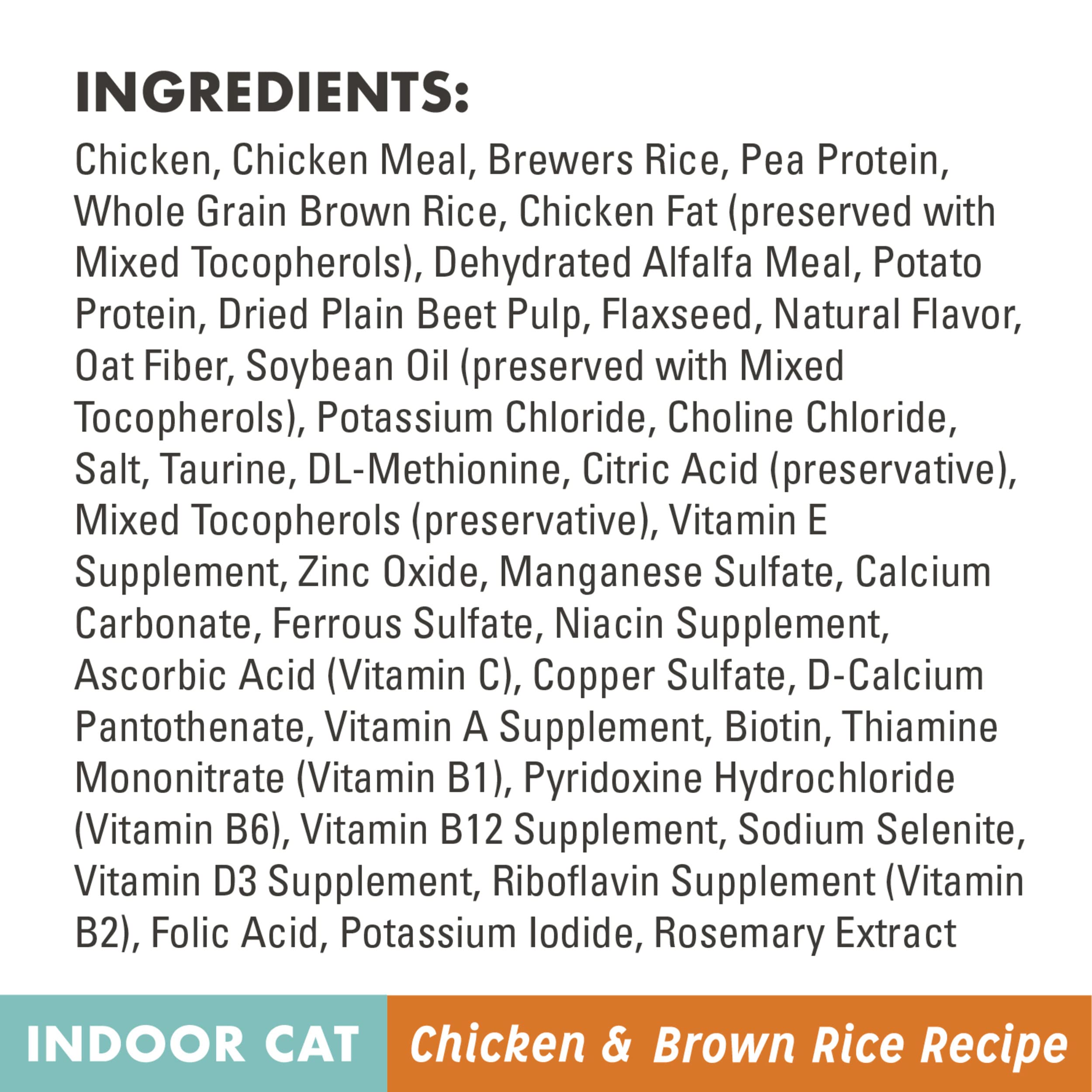Nutro Indoor Adult - Chicken & Whole Brown Rice - 3 lb