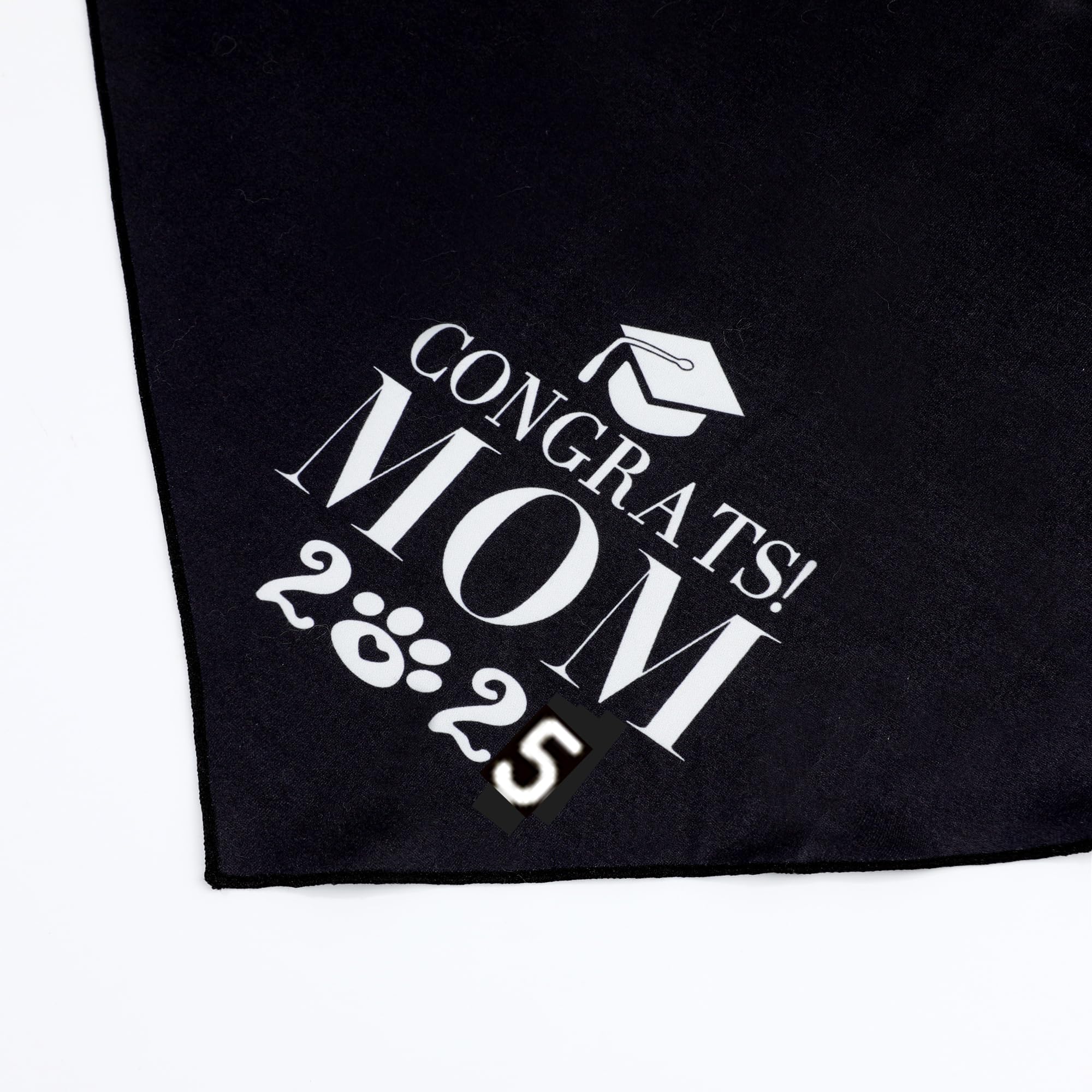 Pickupik Dog Graduation Bandana 2 Pack, My Mom Graduated & Class Of 2025, Black Cotton Bandanas For Small To Large Dogs